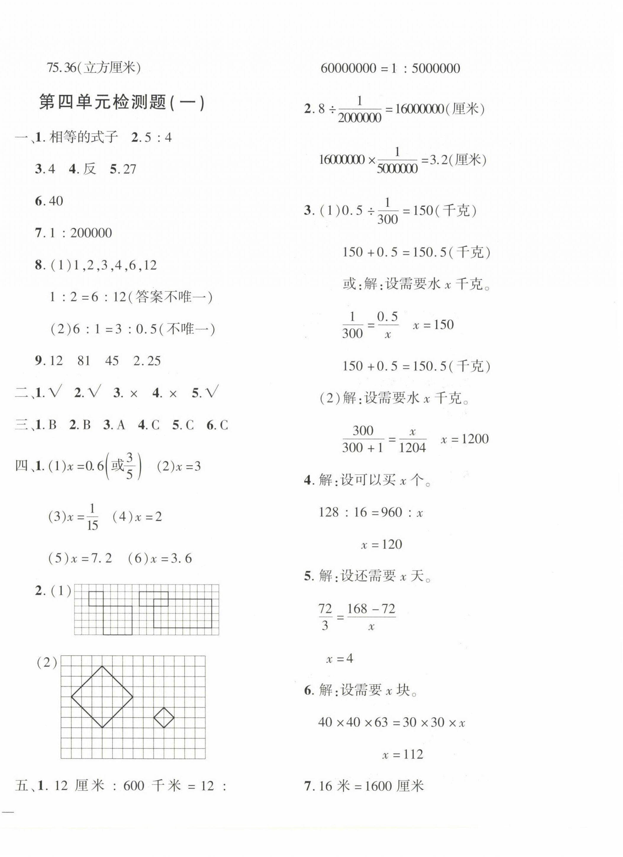 2023年黃岡360度定制密卷六年級數(shù)學(xué)下冊人教版 第4頁