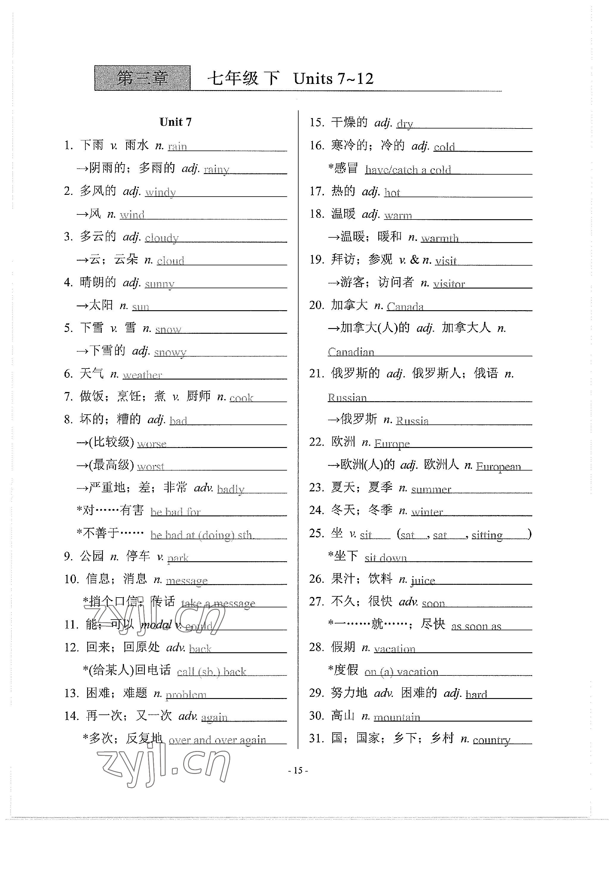 2023年學程先鋒中考總復習英語 參考答案第32頁