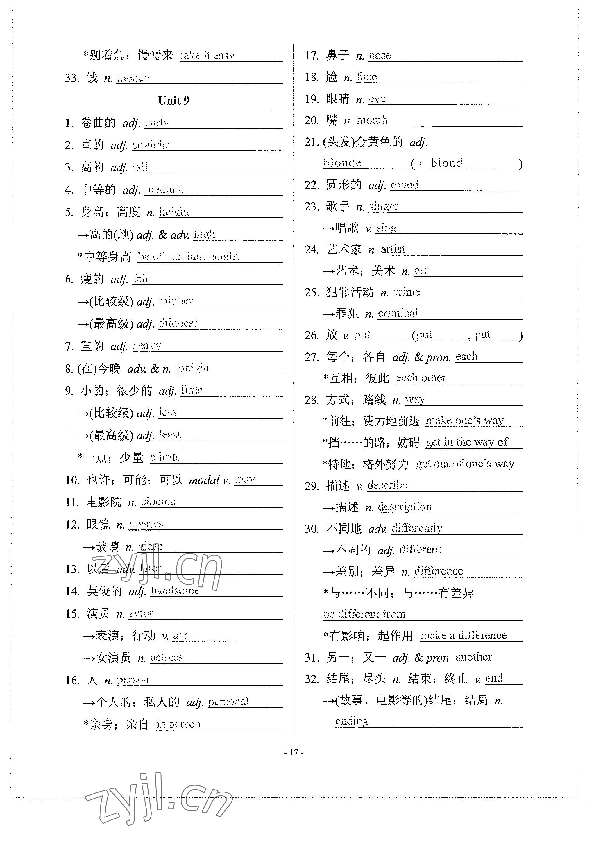2023年學程先鋒中考總復習英語 參考答案第36頁