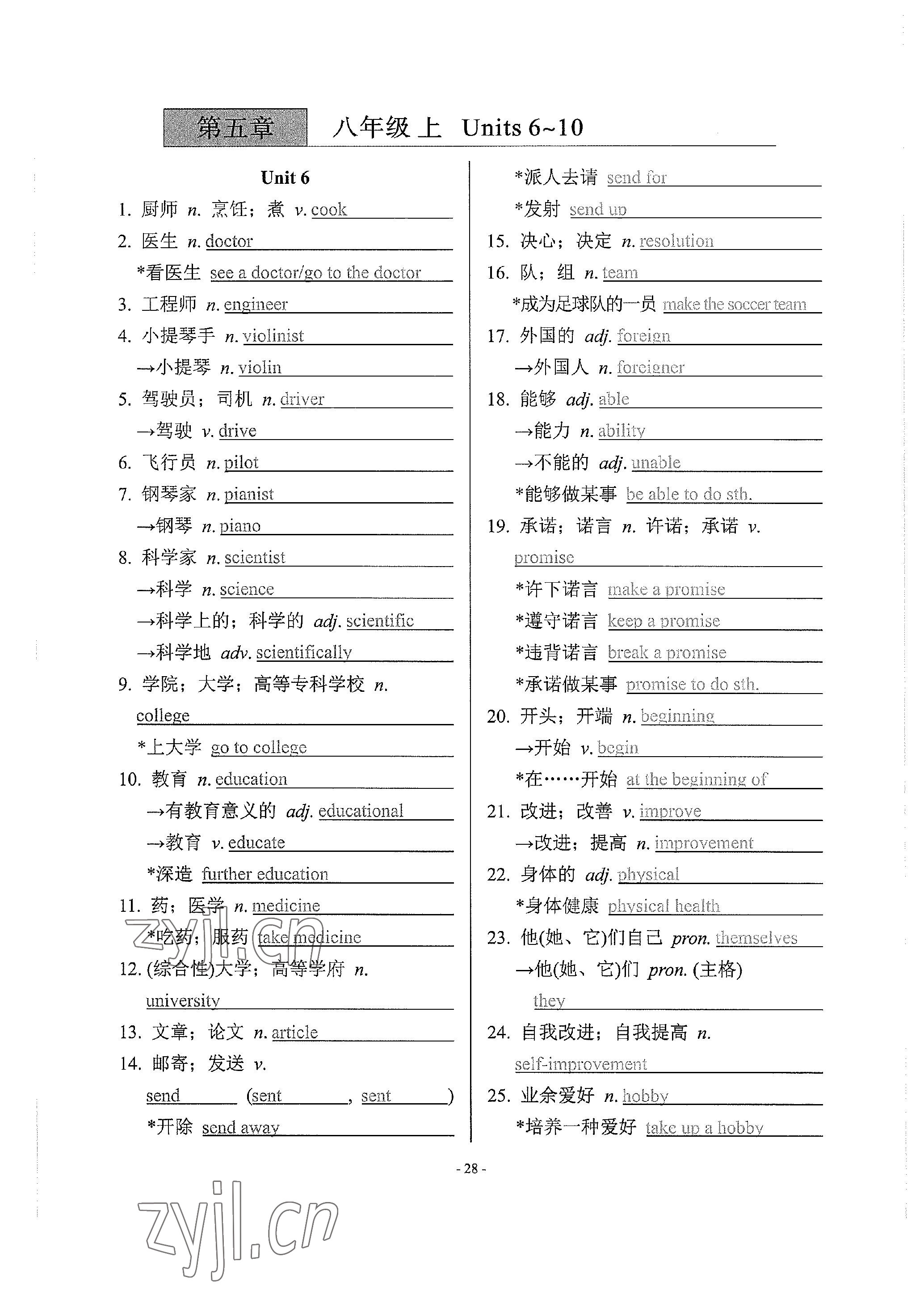 2023年學程先鋒中考總復習英語 參考答案第58頁