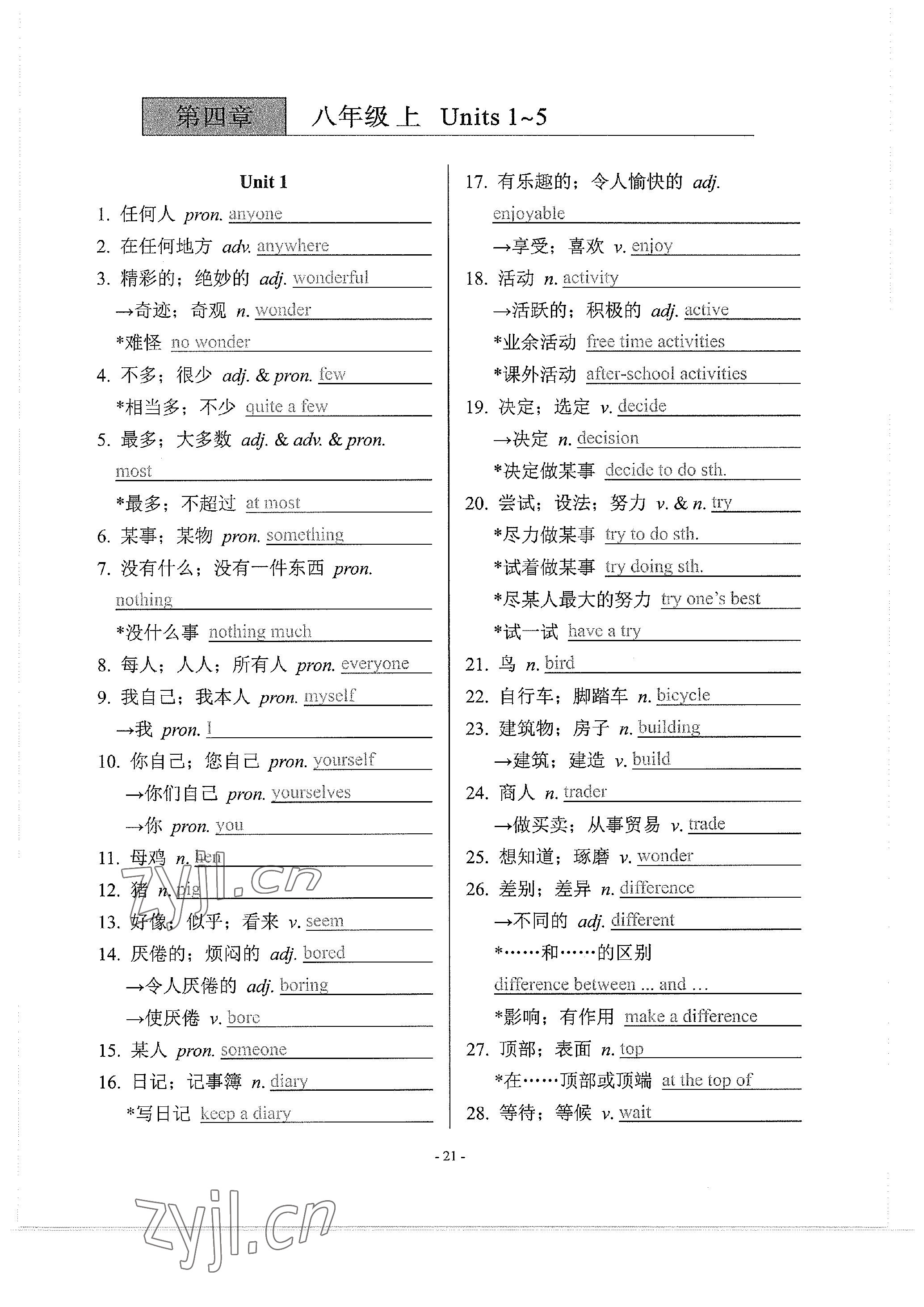 2023年學程先鋒中考總復習英語 參考答案第44頁
