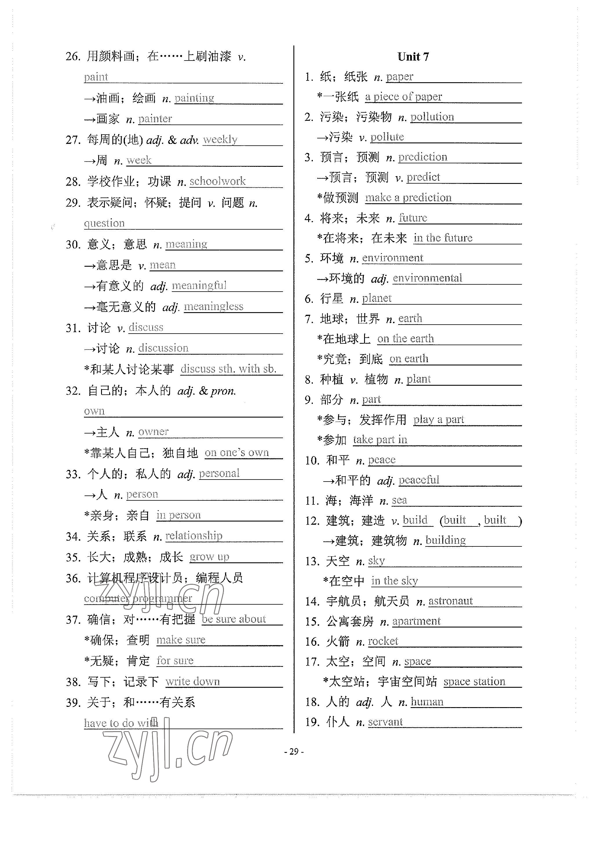 2023年學程先鋒中考總復習英語 參考答案第60頁