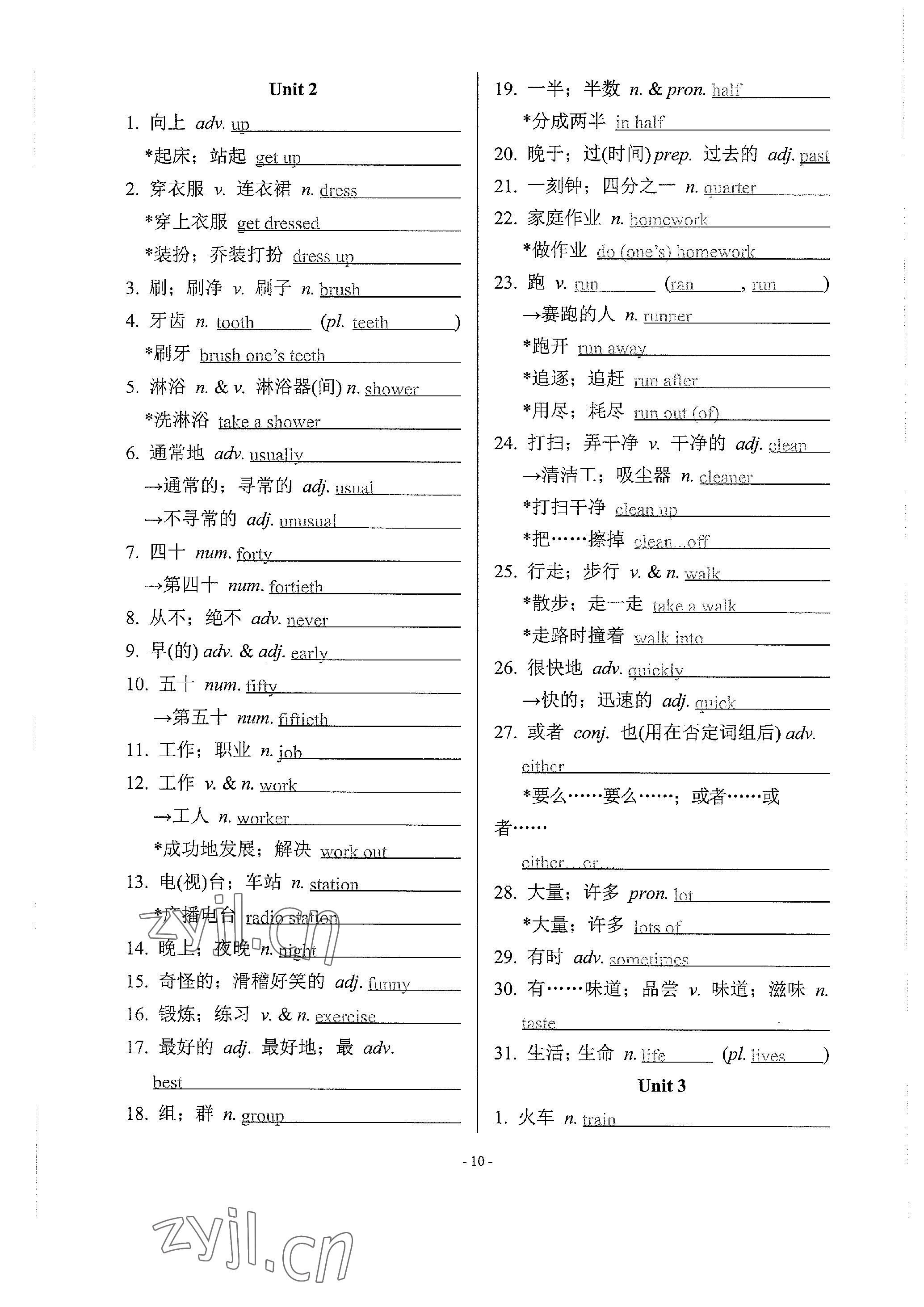 2023年學程先鋒中考總復習英語 參考答案第22頁
