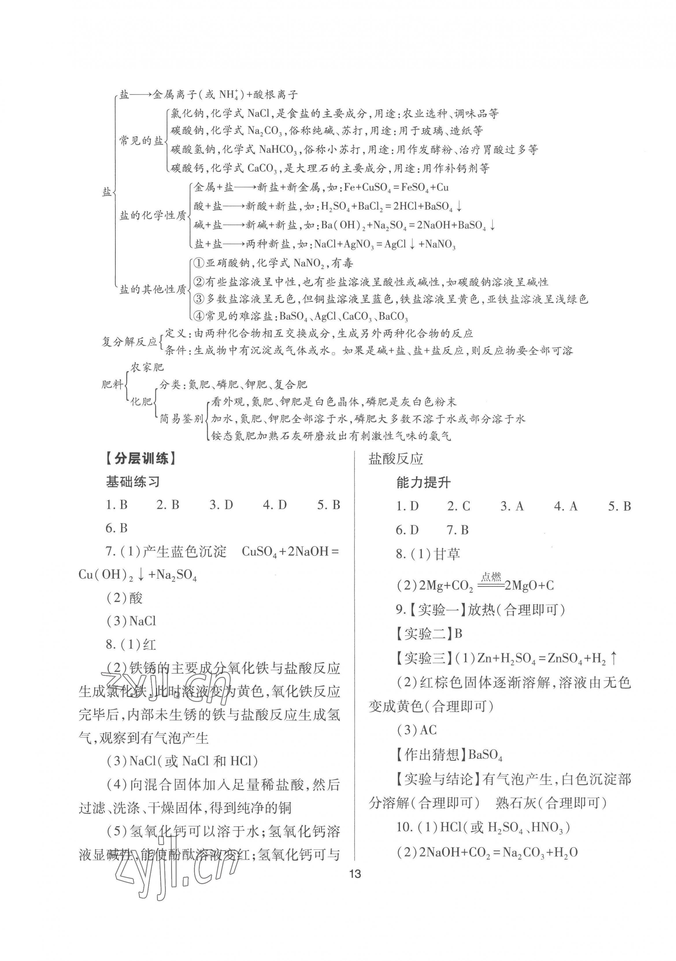 2023年中考指导化学山西专版 第13页