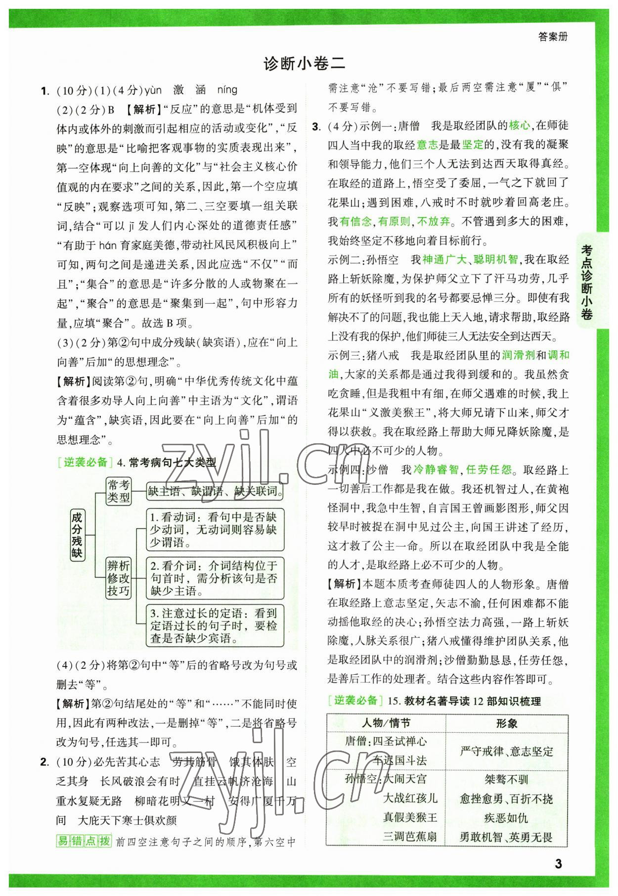 2023年萬唯中考逆襲卷語文 第3頁