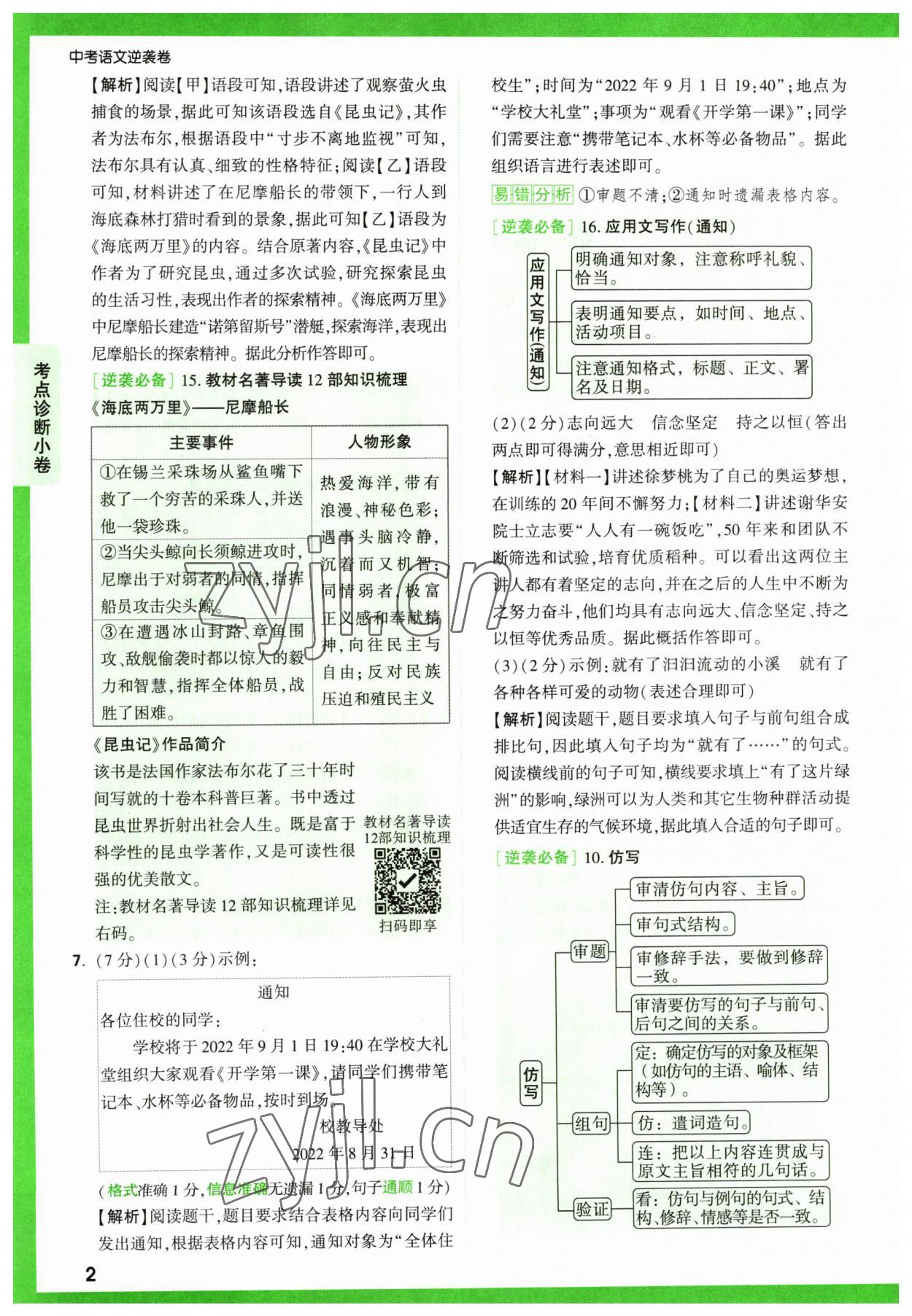 2023年萬(wàn)唯中考逆襲卷語(yǔ)文 第2頁(yè)