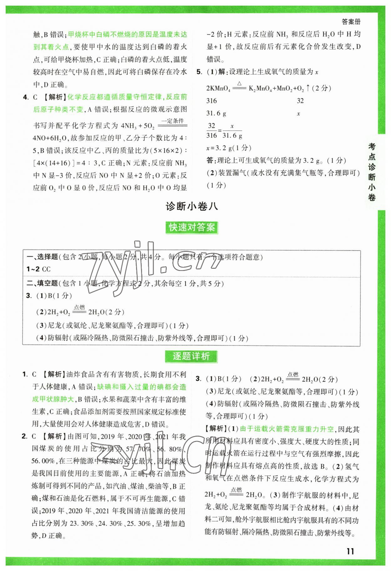 2023年萬唯中考逆襲卷化學(xué) 第11頁