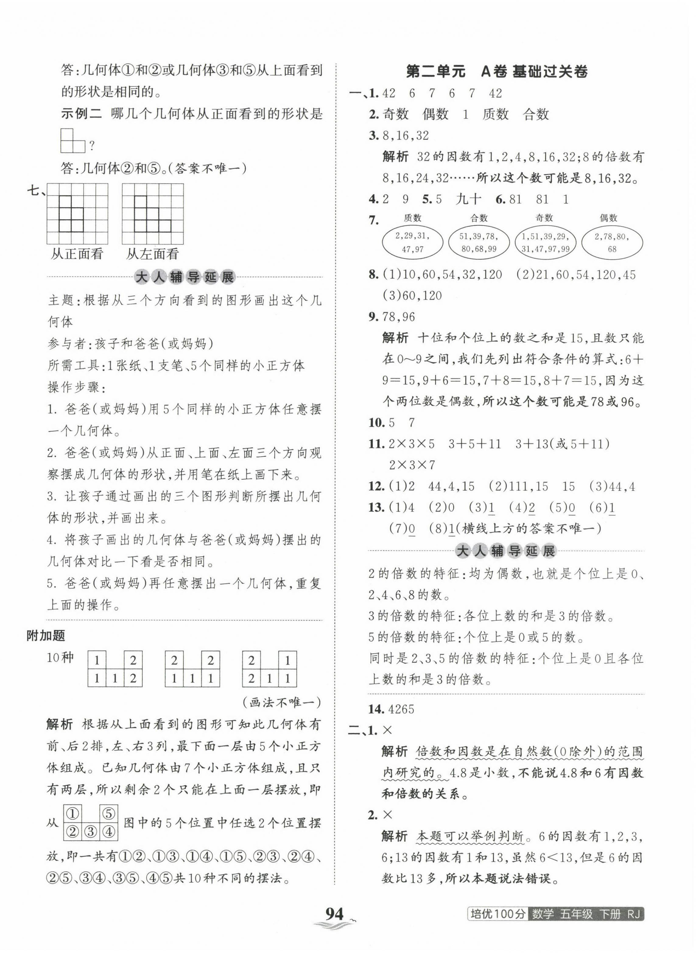 2023年王朝霞培優(yōu)100分五年級數(shù)學(xué)下冊人教版 第2頁