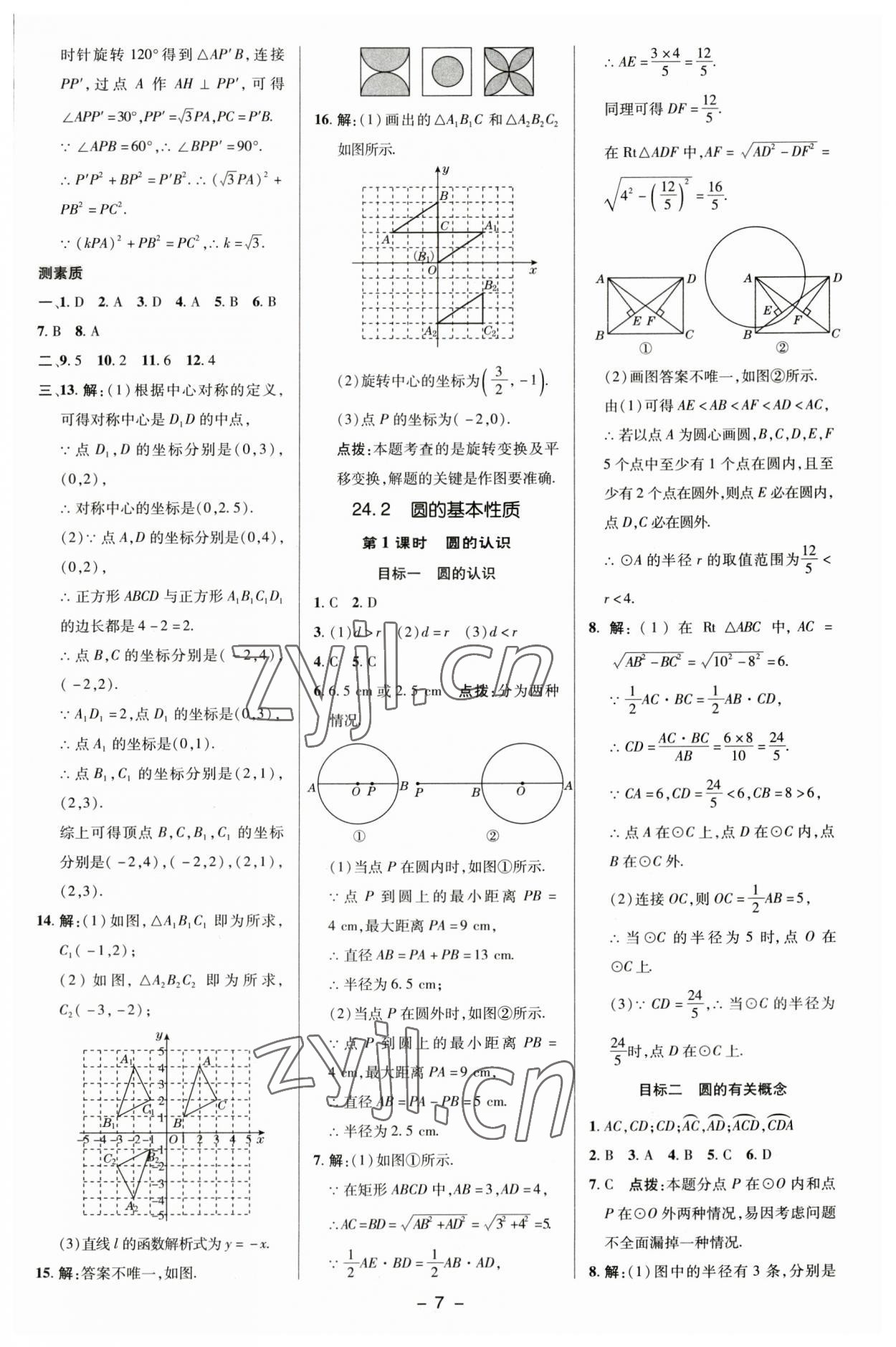 2023年综合应用创新题典中点九年级数学下册沪科版 参考答案第6页