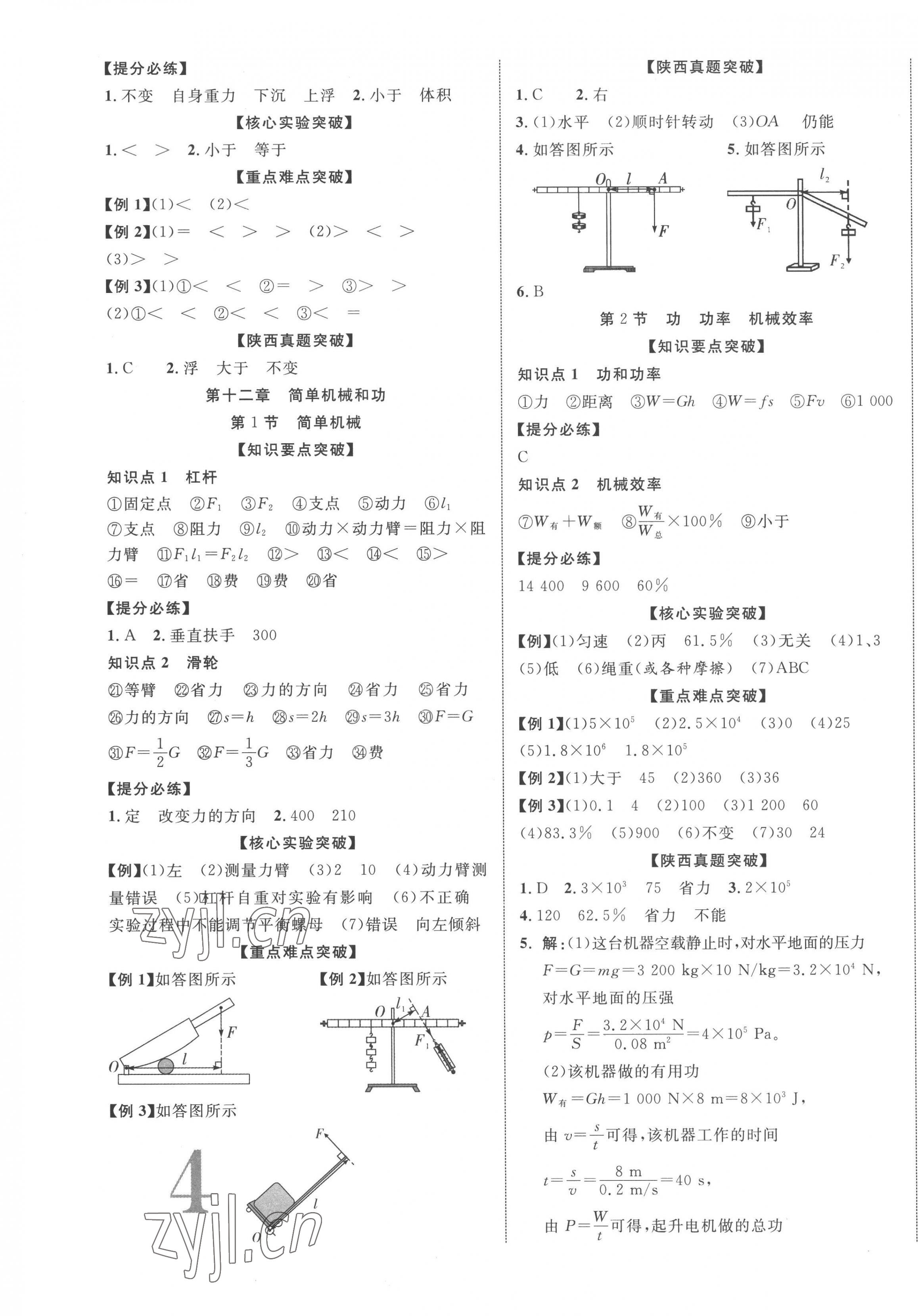 2023年中考新突破物理人教版陜西專版 第7頁