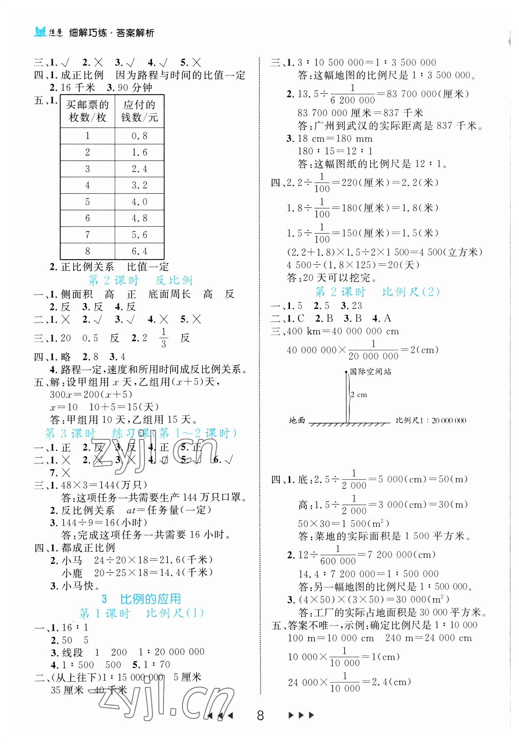 2023年细解巧练六年级数学下册人教版 第8页