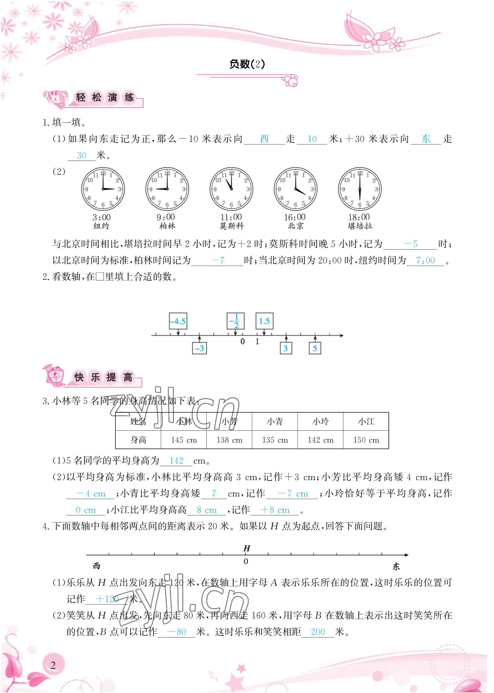 2023年小學(xué)生學(xué)習(xí)指導(dǎo)叢書六年級(jí)數(shù)學(xué)下冊(cè)人教版 參考答案第2頁