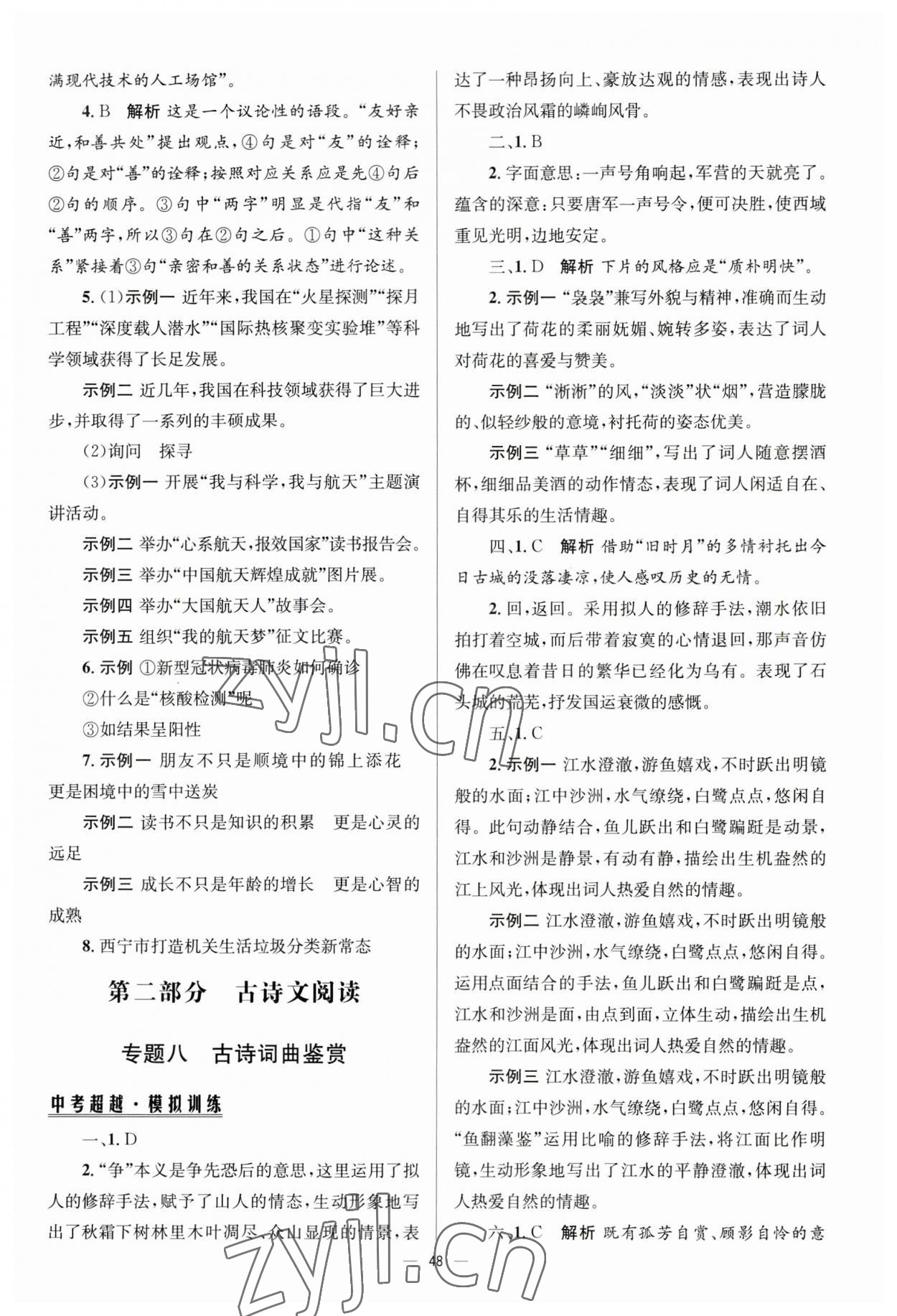 2023年初中總復(fù)習手冊北京師范大學(xué)出版社語文 第4頁