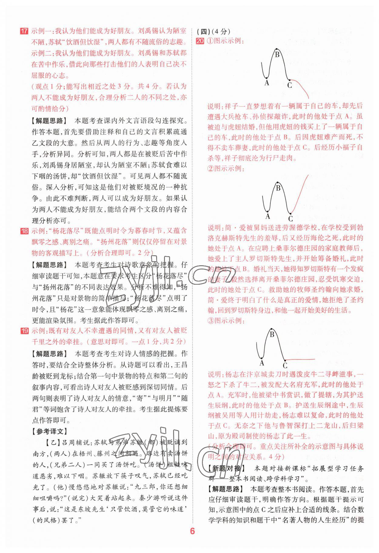 2023年金考卷百校聯(lián)盟系列中考領(lǐng)航卷語文河南專版 參考答案第5頁