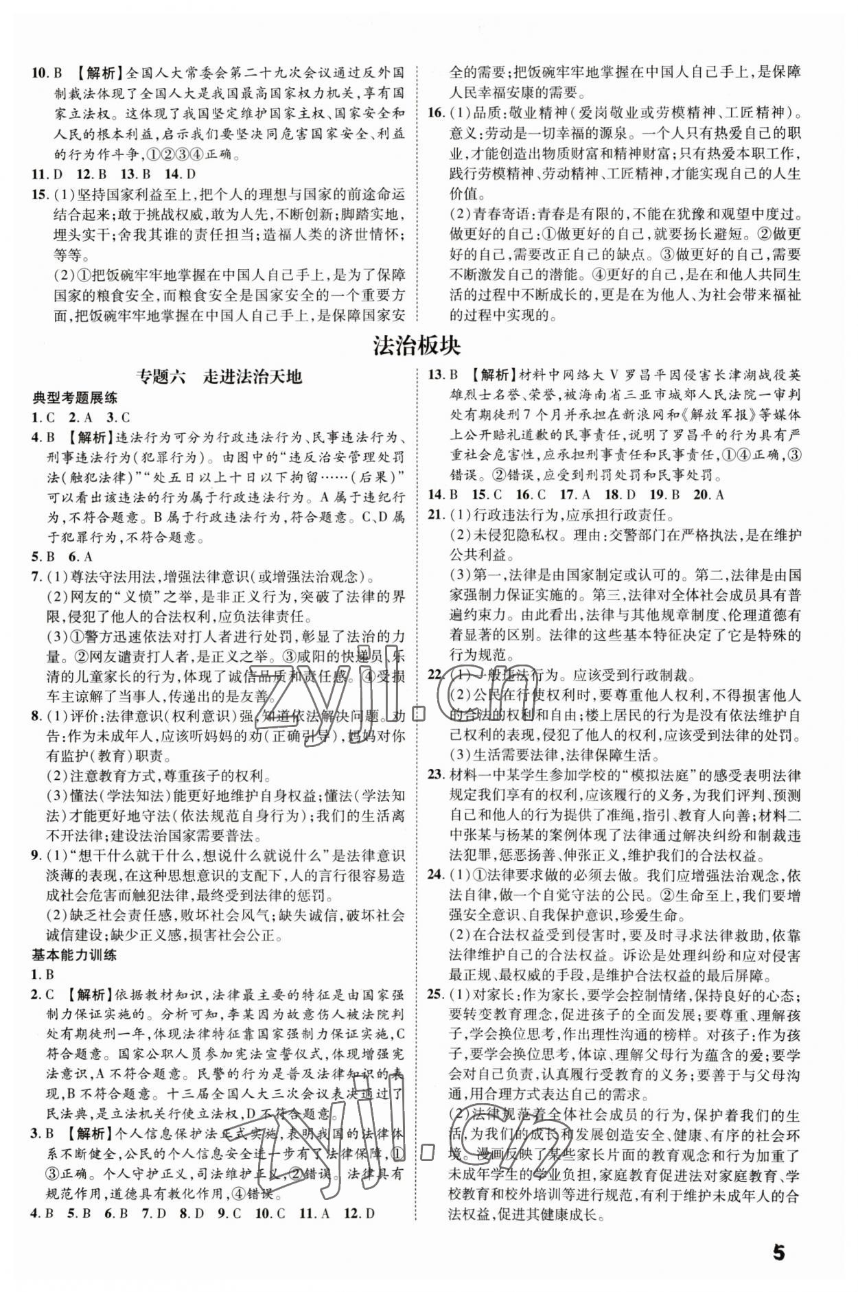 2023年一步名校中考總復(fù)習(xí)道德與法治河北專版 第5頁