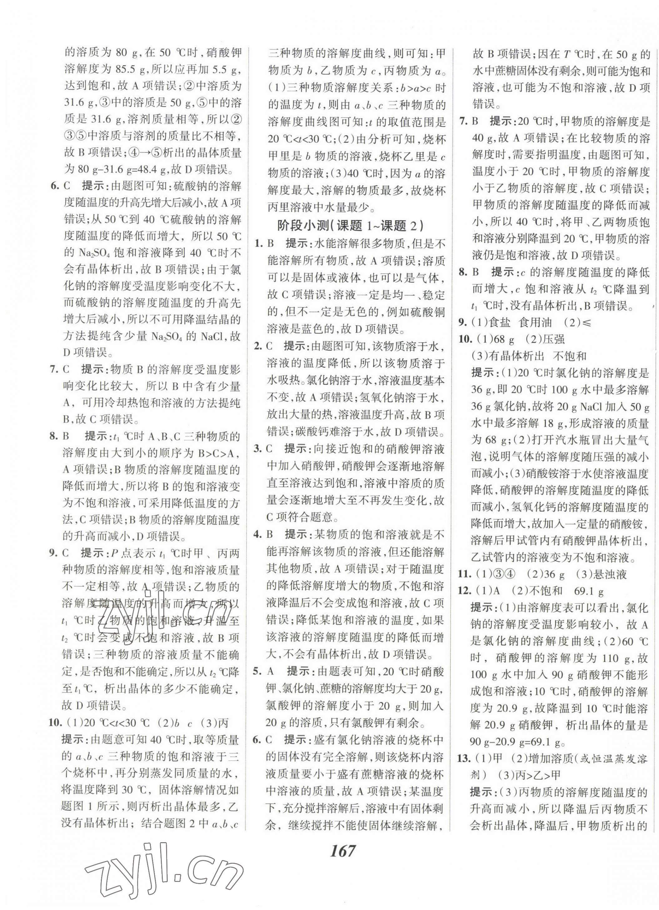 2023年全優(yōu)課堂考點集訓(xùn)與滿分備考九年級化學(xué)下冊人教版 第11頁