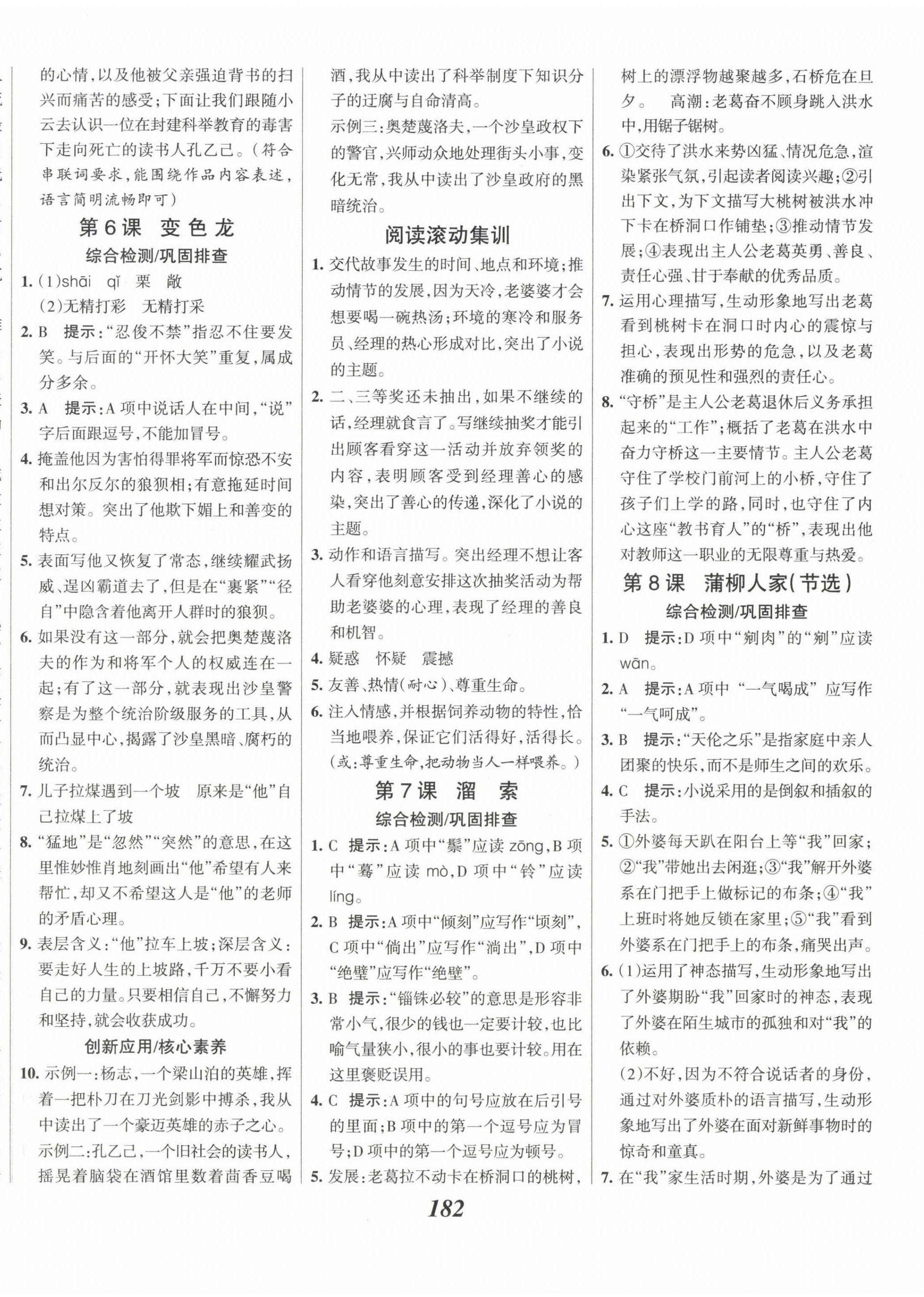 2023年全優(yōu)課堂考點(diǎn)集訓(xùn)與滿分備考九年級語文下冊人教版 第4頁