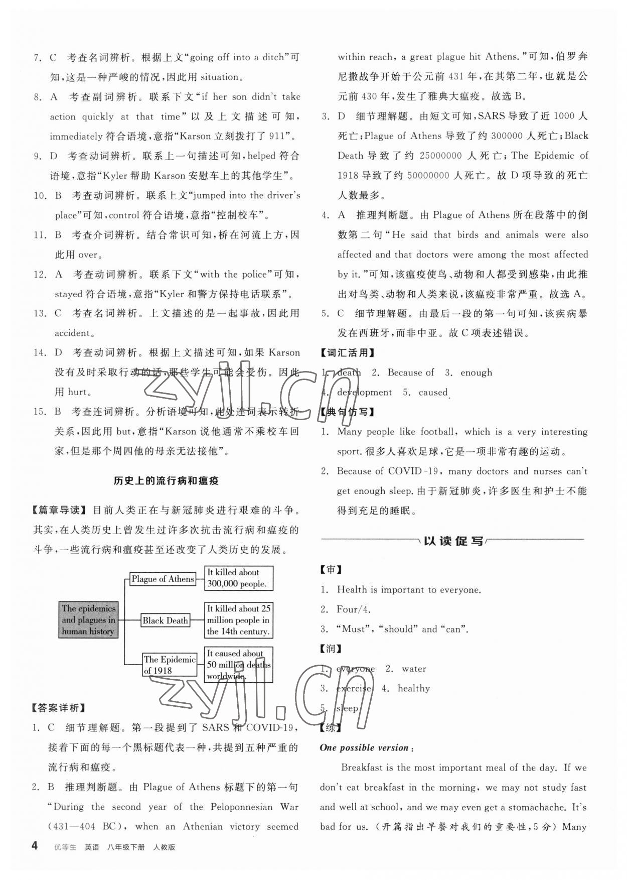 2023年全品优等生八年级英语下册人教版 第4页