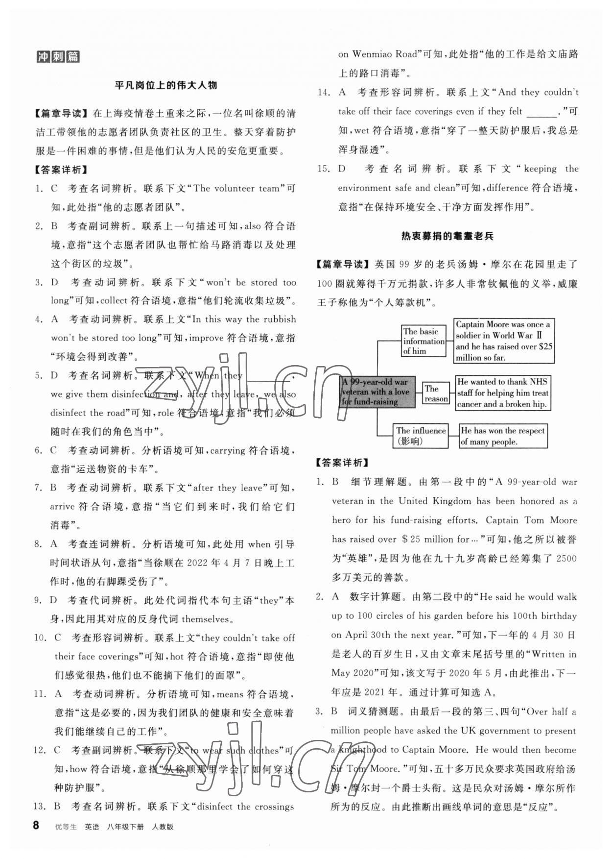 2023年全品优等生八年级英语下册人教版 第8页