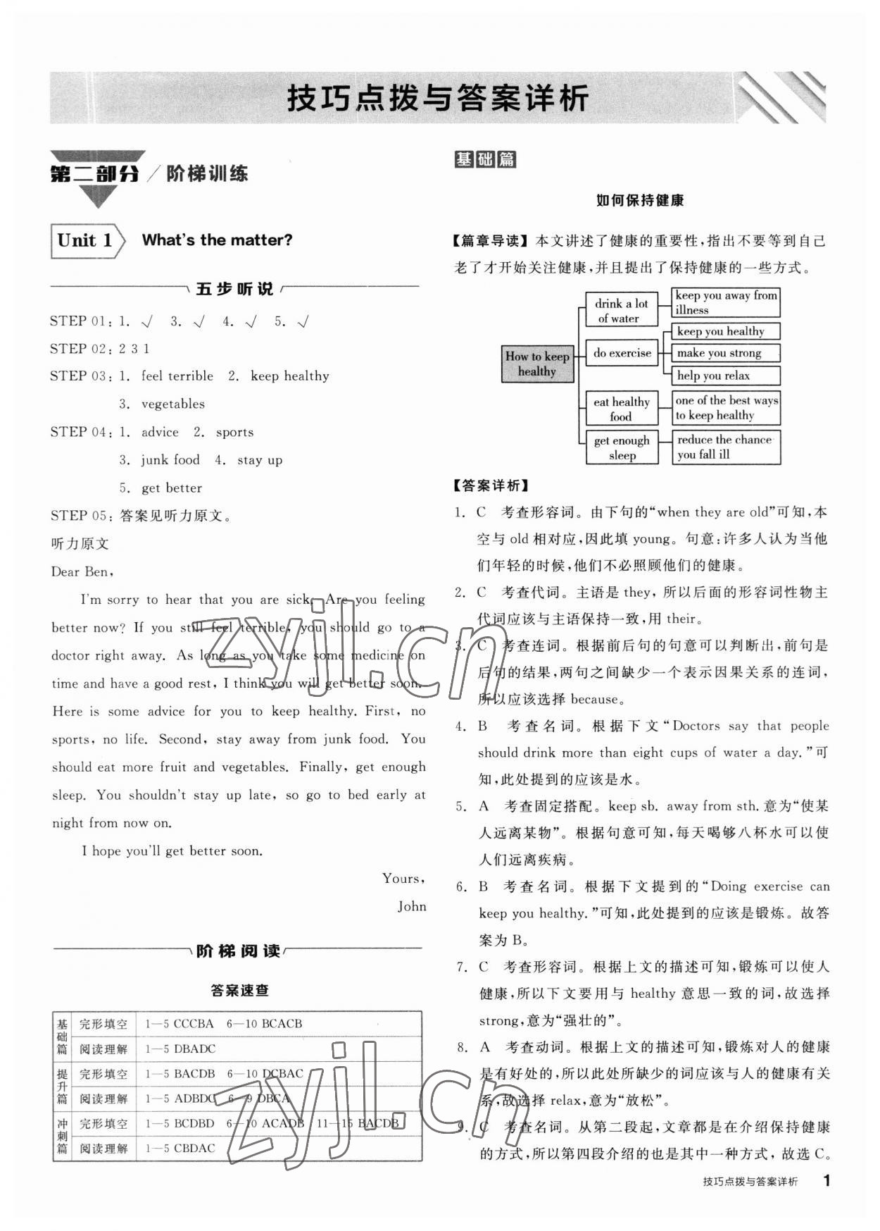 2023年全品优等生八年级英语下册人教版 第1页