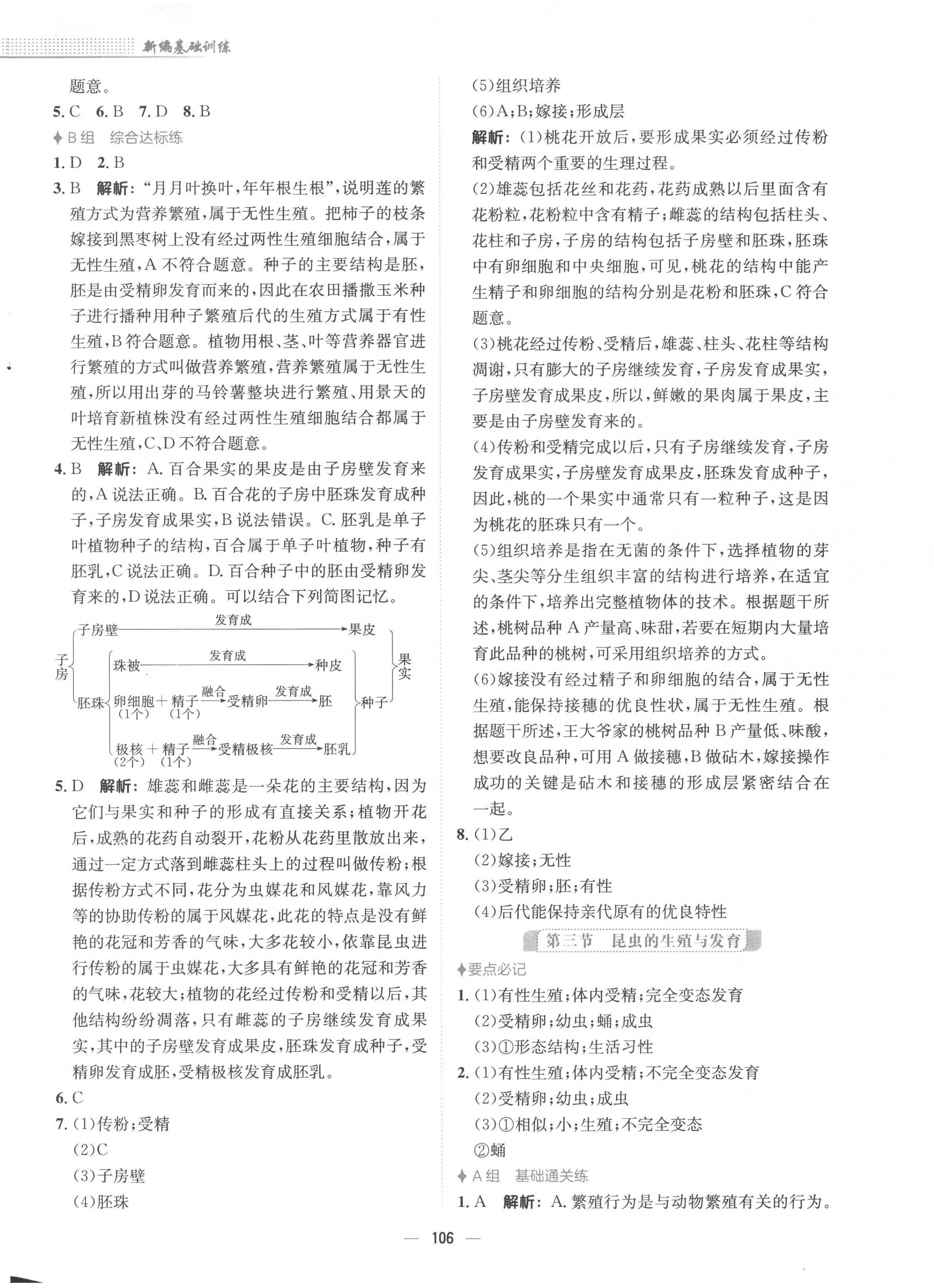 2023年新編基礎(chǔ)訓(xùn)練八年級生物下冊蘇教版 第2頁