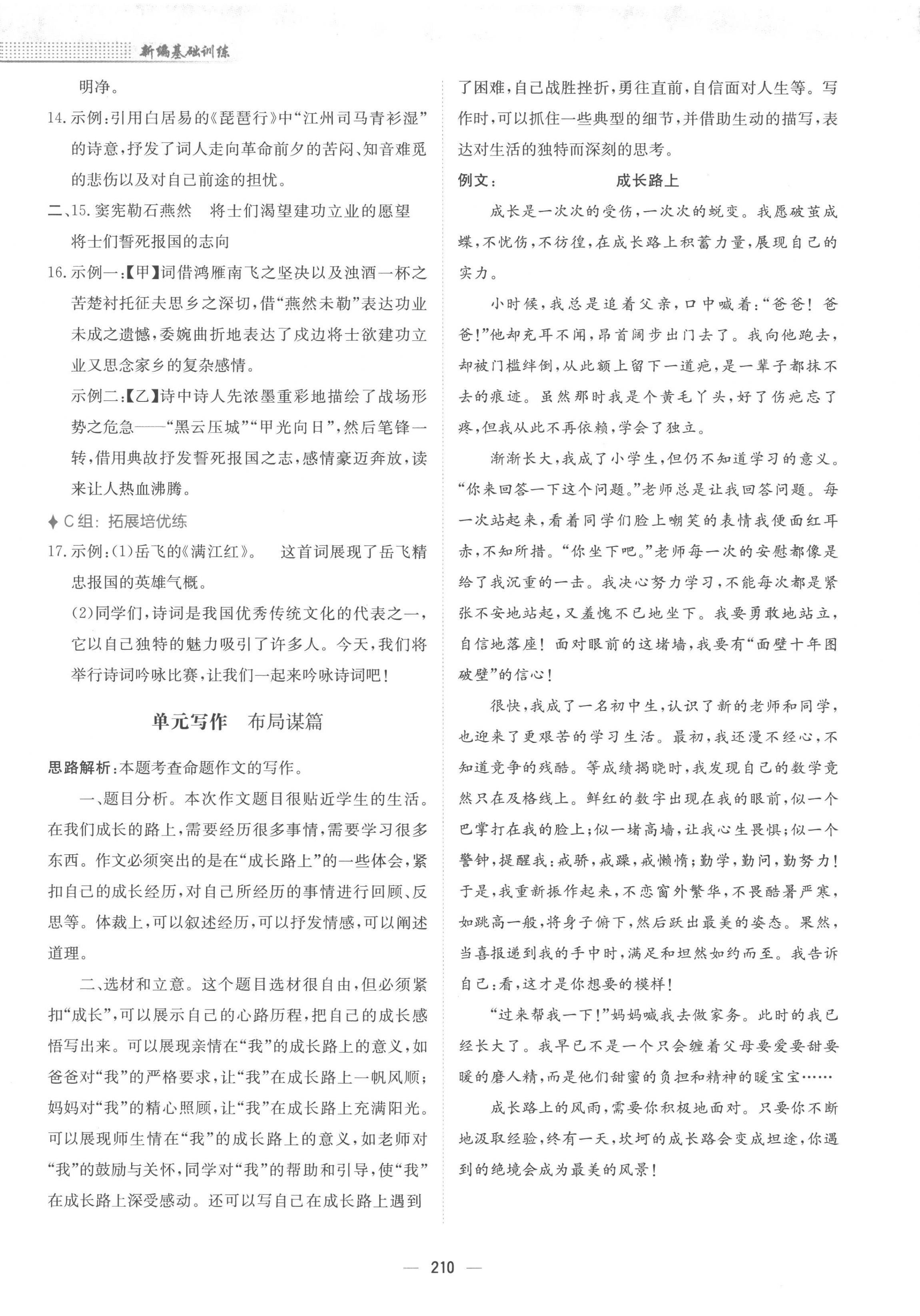 2023年新編基礎(chǔ)訓(xùn)練九年級語文下冊人教版 第14頁