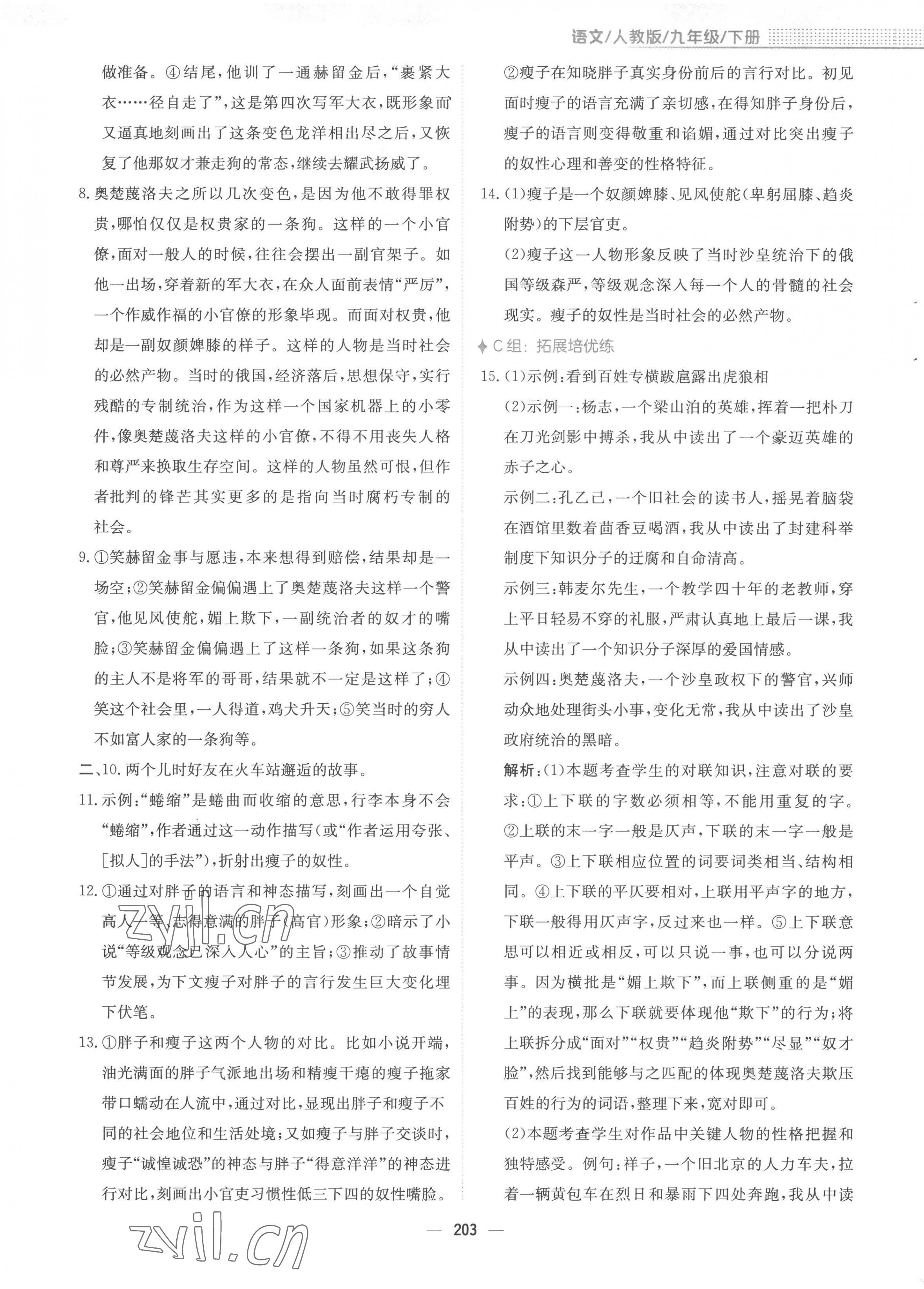 2023年新編基礎(chǔ)訓(xùn)練九年級語文下冊人教版 第7頁