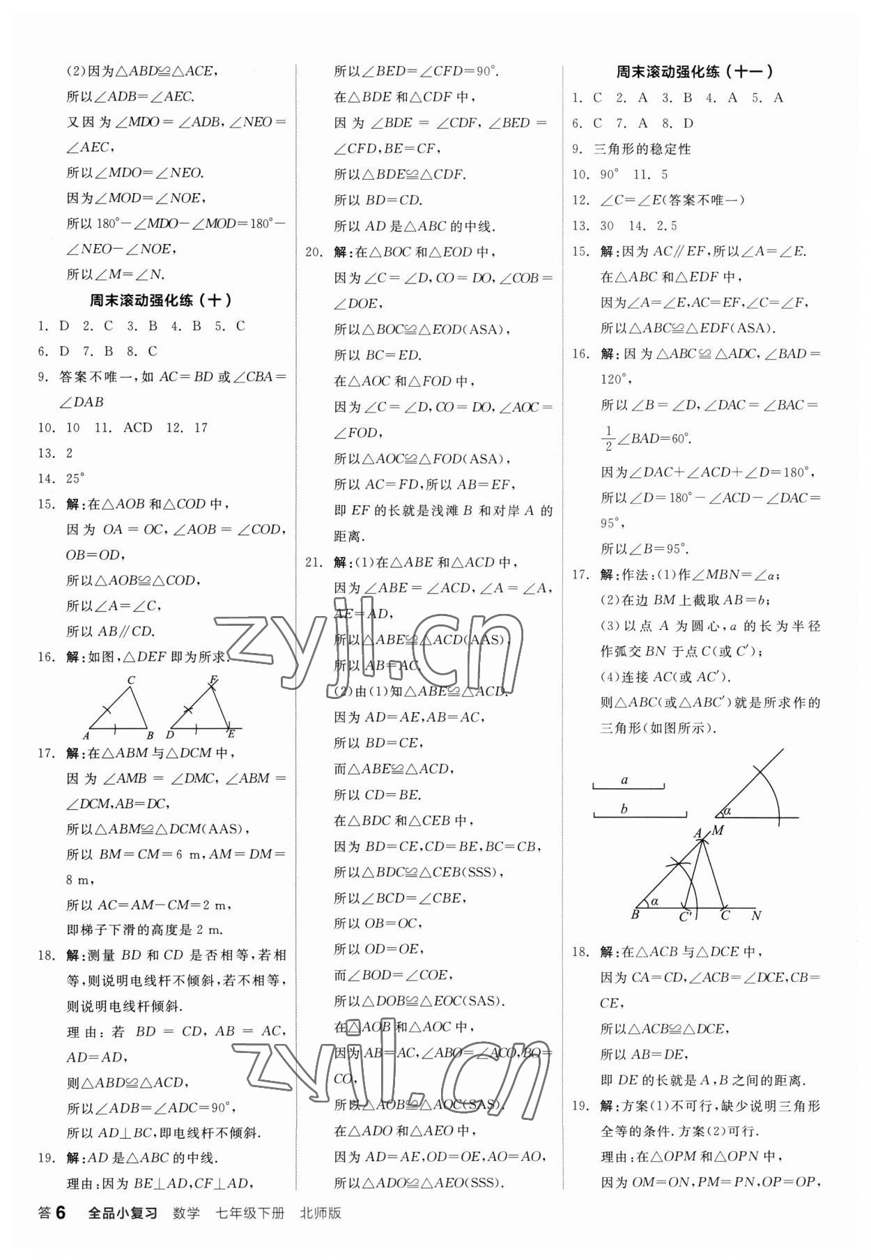 2023年全品小復(fù)習(xí)七年級數(shù)學(xué)下冊北師大版 第6頁