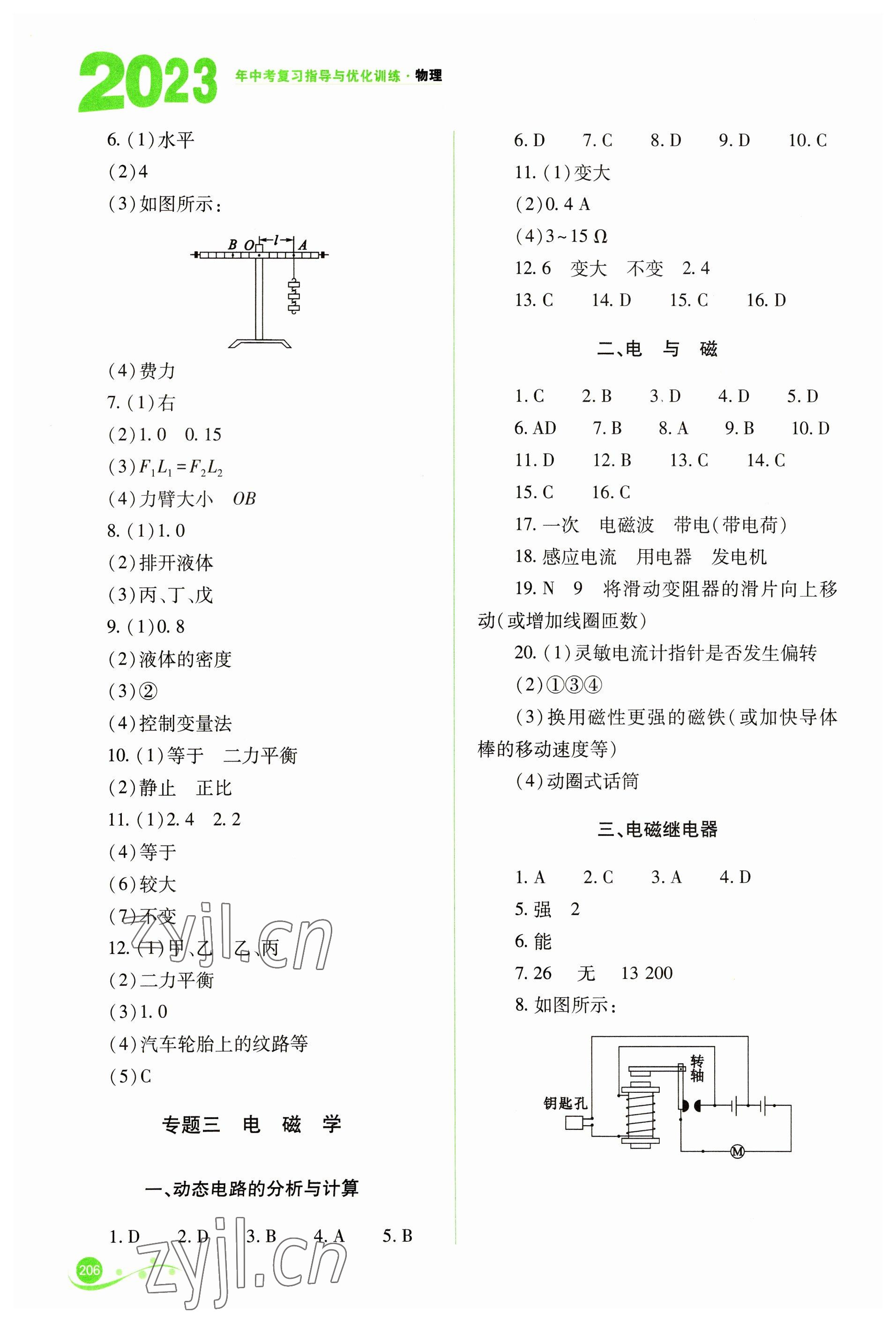 2023年中考复习指导与优化训练物理 第8页