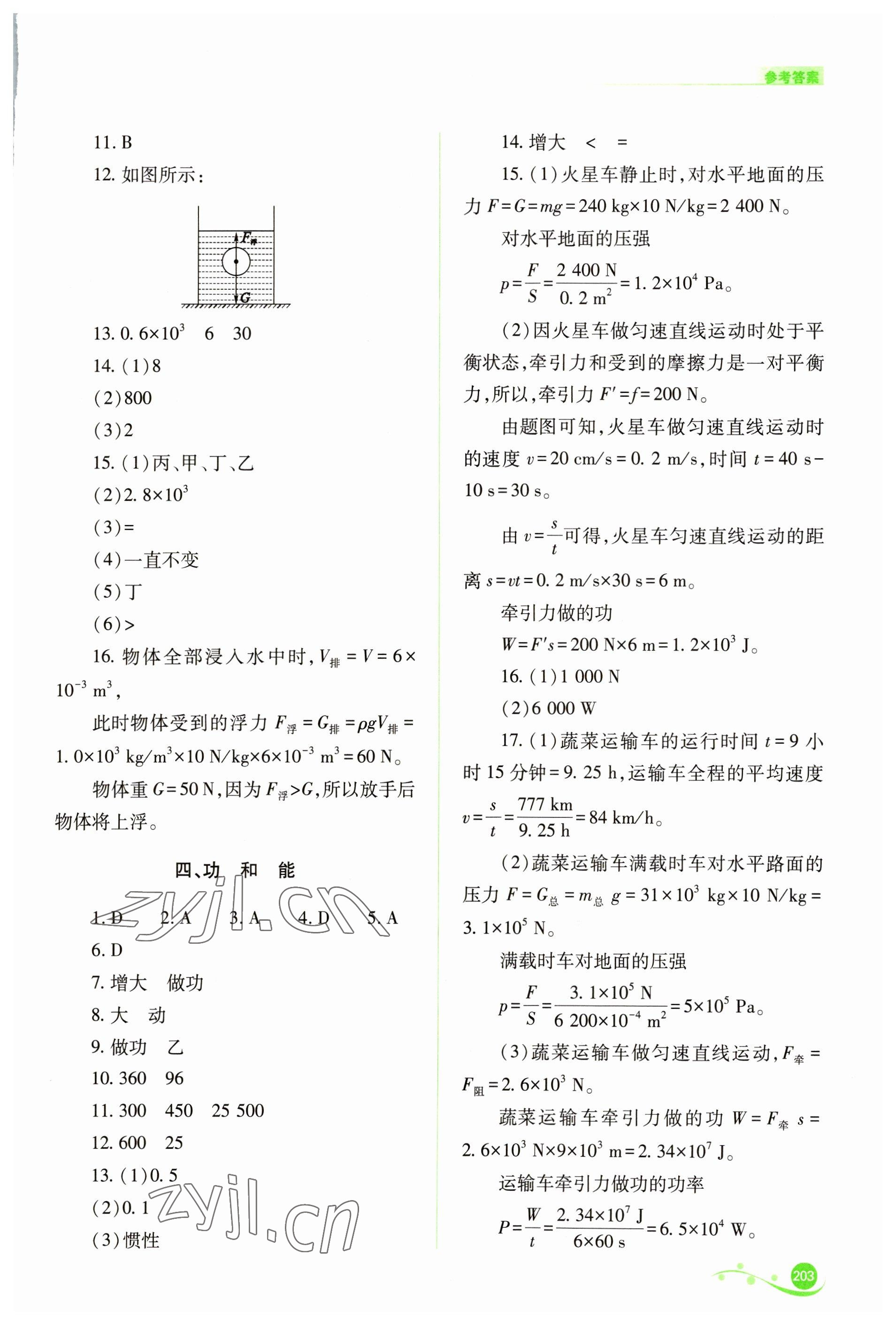 2023年中考復(fù)習(xí)指導(dǎo)與優(yōu)化訓(xùn)練物理 第5頁(yè)