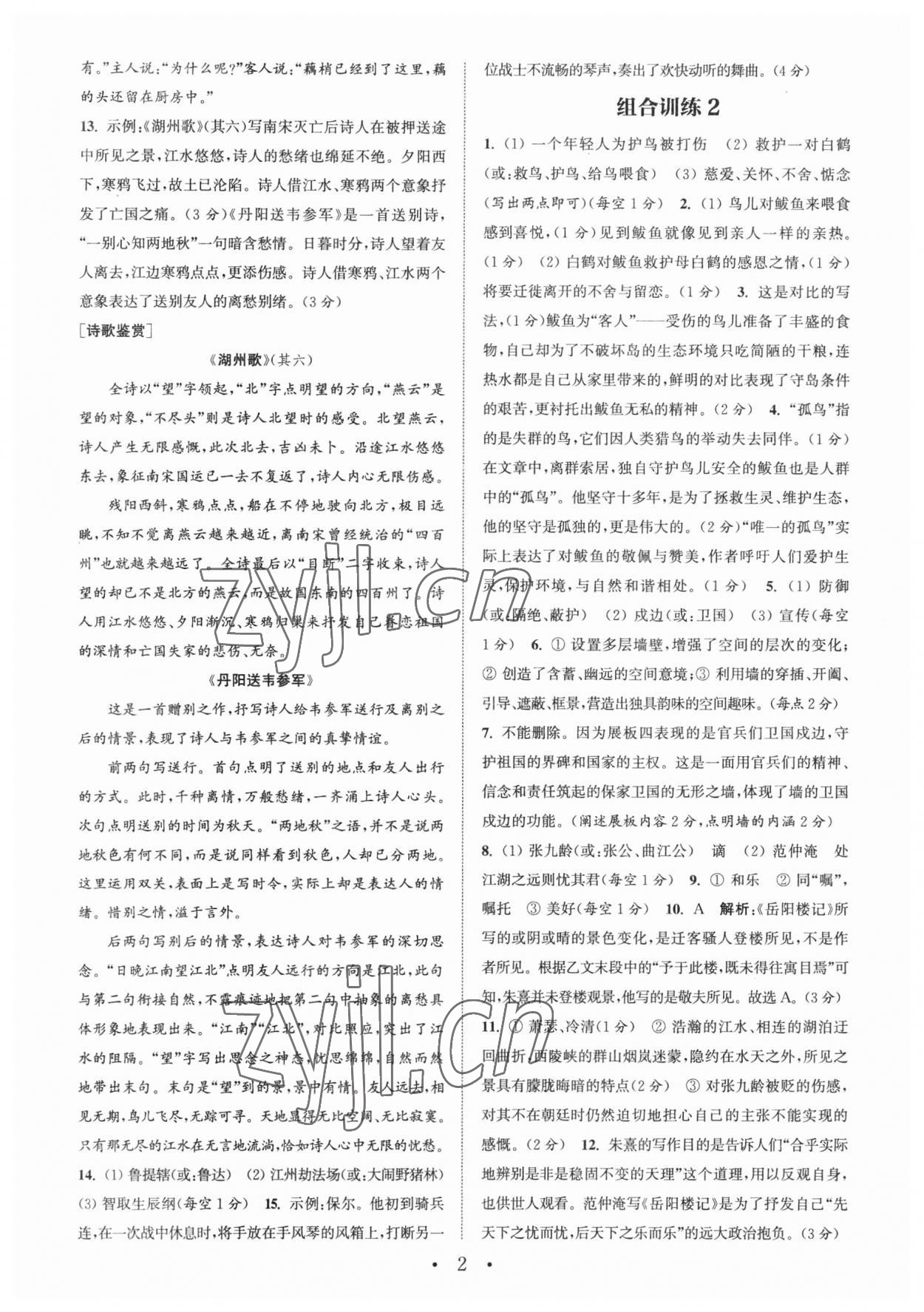 2023年通城學(xué)典初中語文閱讀組合訓(xùn)練中考版浙江專版 第2頁