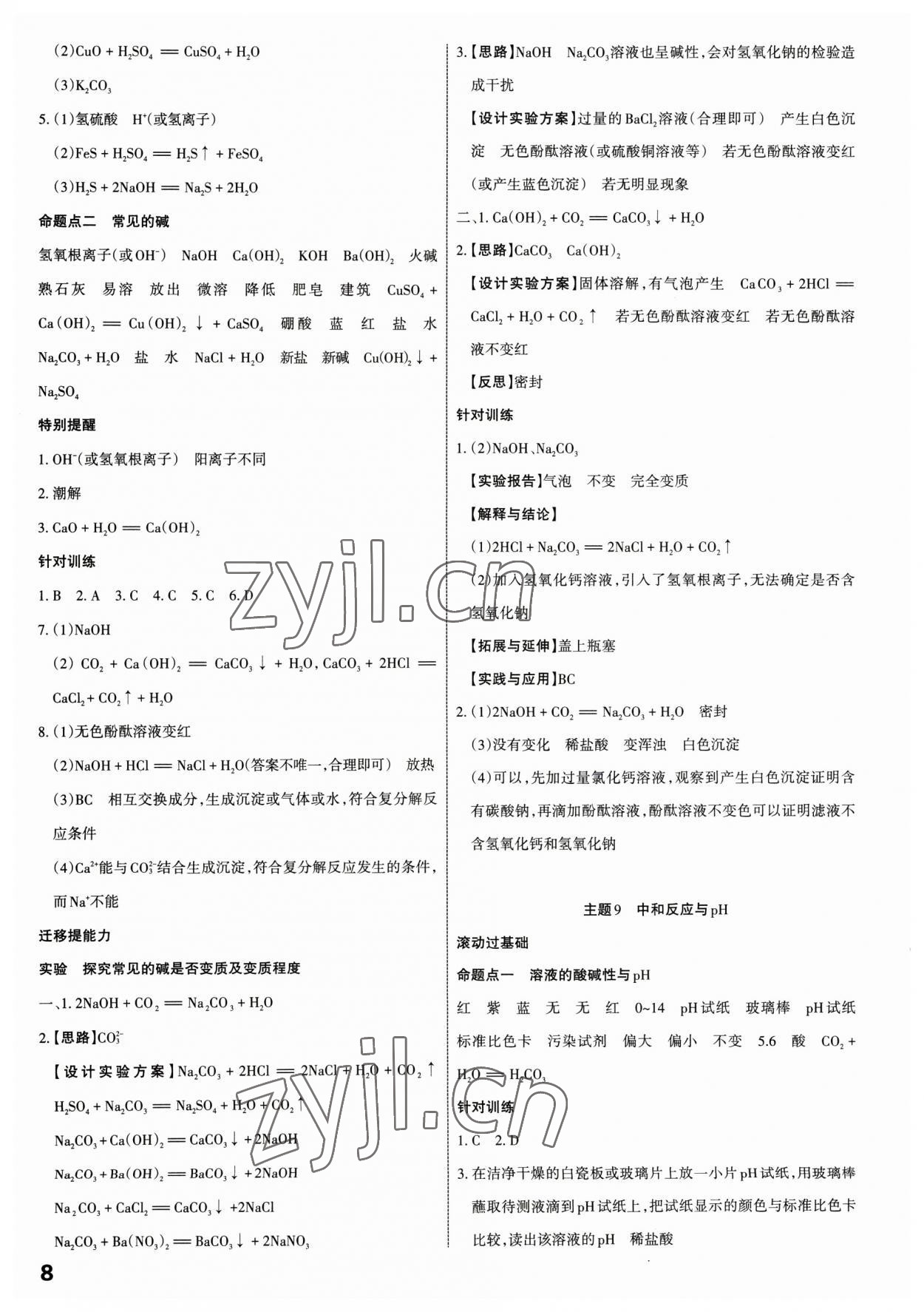 2023年滾動遷移中考總復(fù)習(xí)化學(xué)廣東專版 第8頁