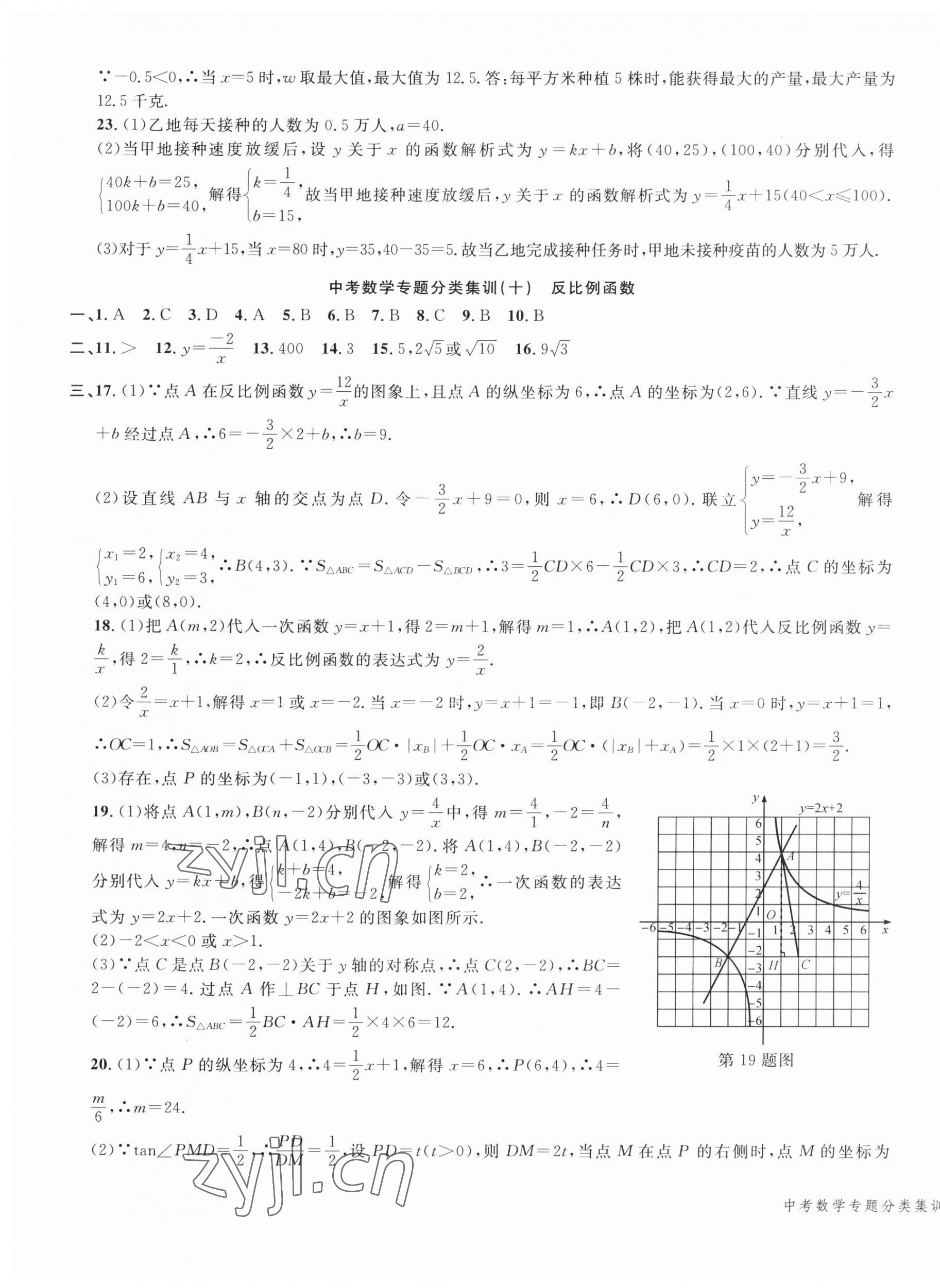 2023年學(xué)而優(yōu)中考專題分類集訓(xùn)南京大學(xué)出版社數(shù)學(xué)浙江專版 第9頁