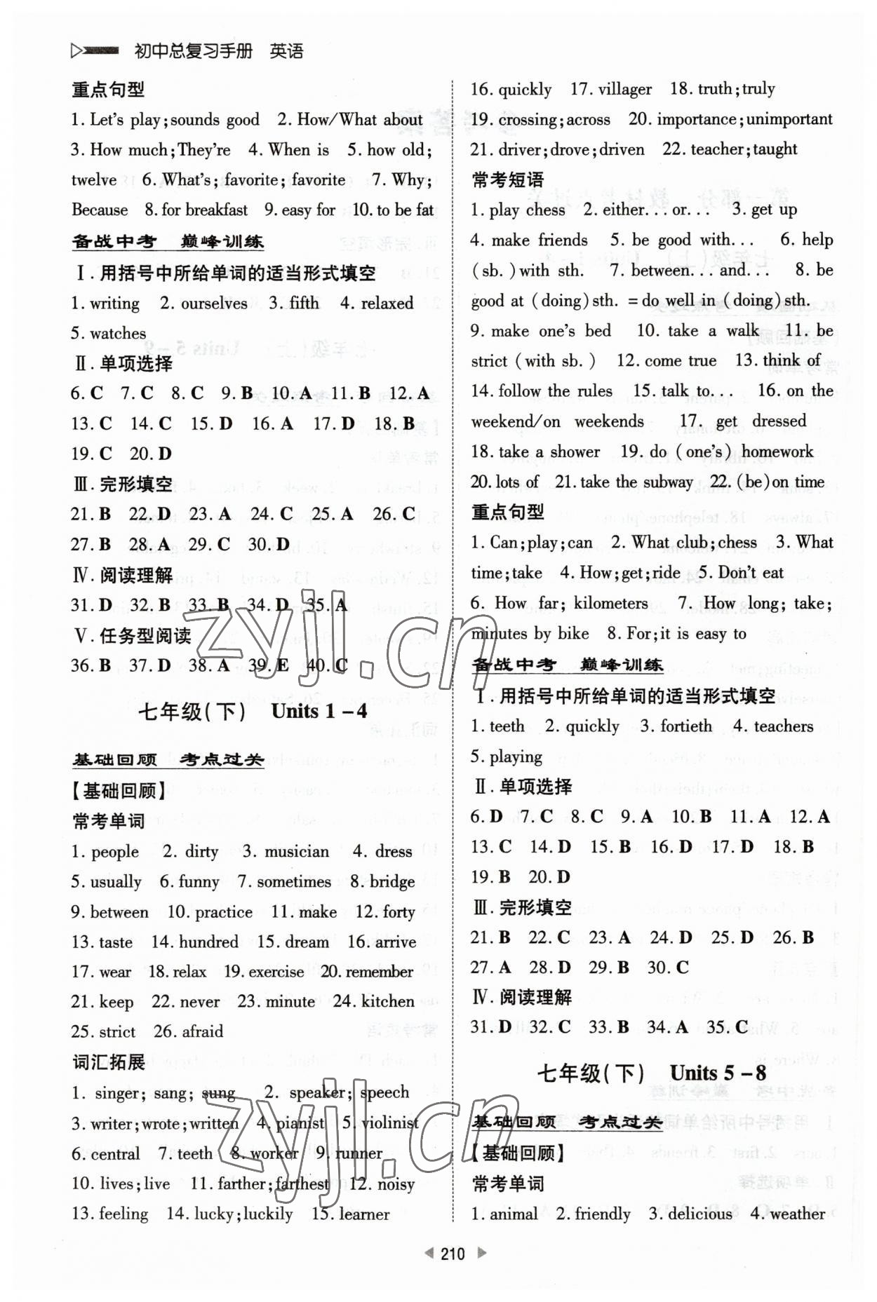 2023年初中总复习手册新世纪出版社英语人教版 第2页