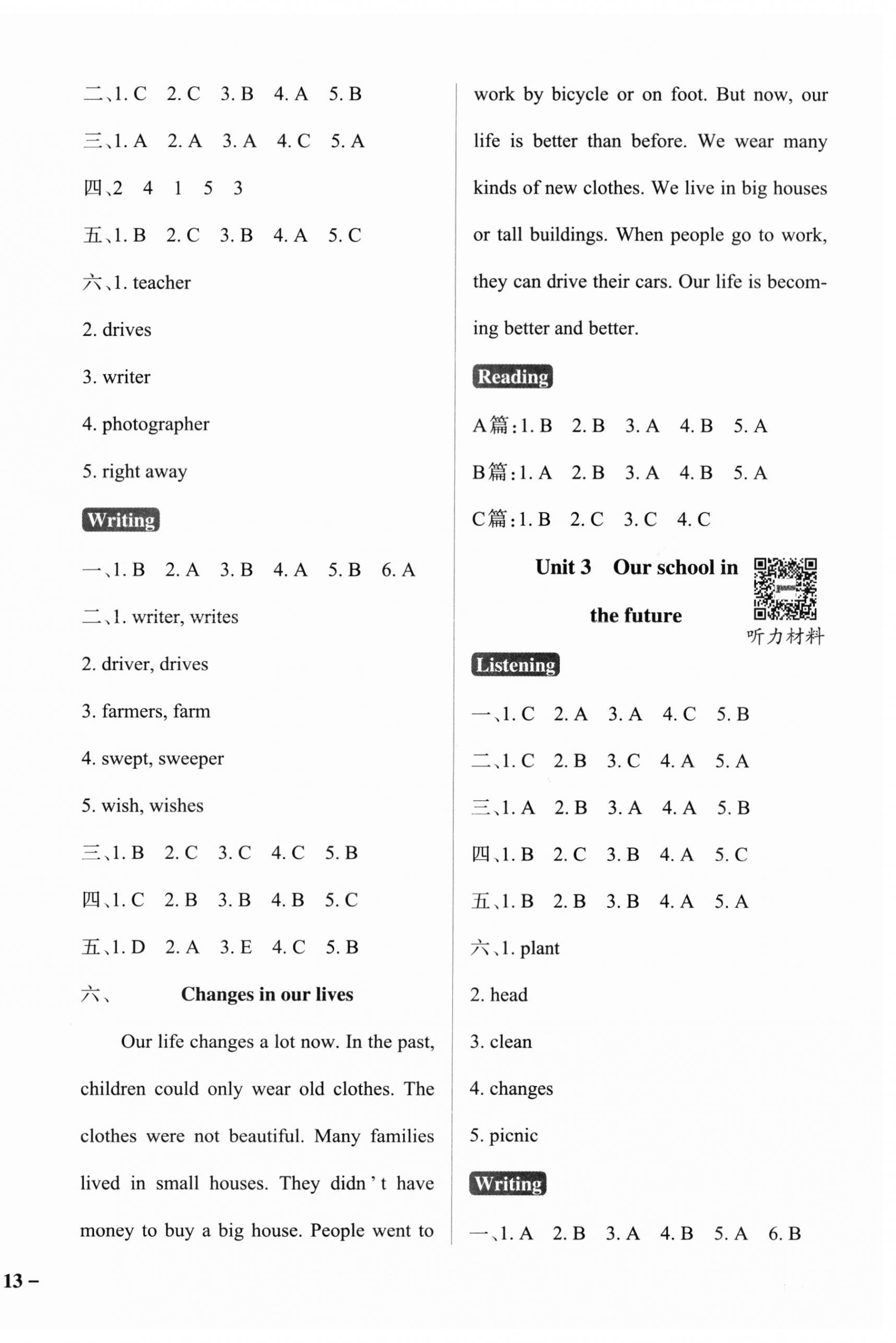 2023年小學(xué)學(xué)霸作業(yè)本六年級(jí)英語(yǔ)下冊(cè)滬教版 參考答案第2頁(yè)