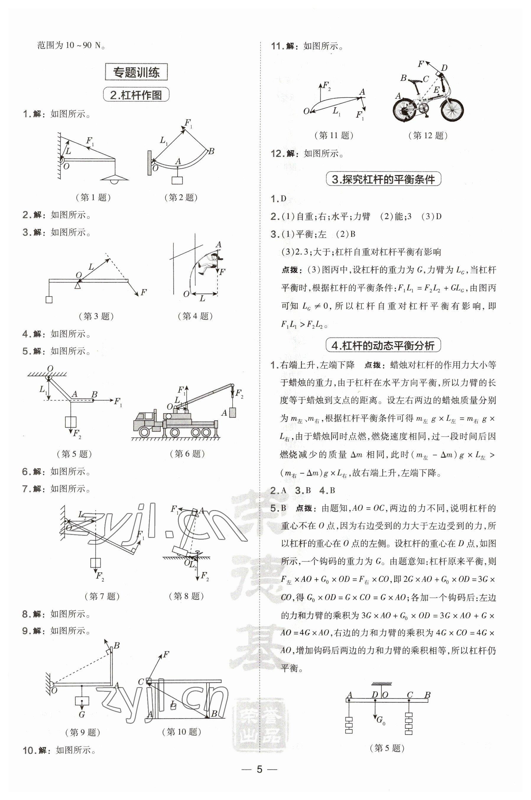 2023年點撥訓練八年級物理下冊滬粵版安徽專版 第5頁