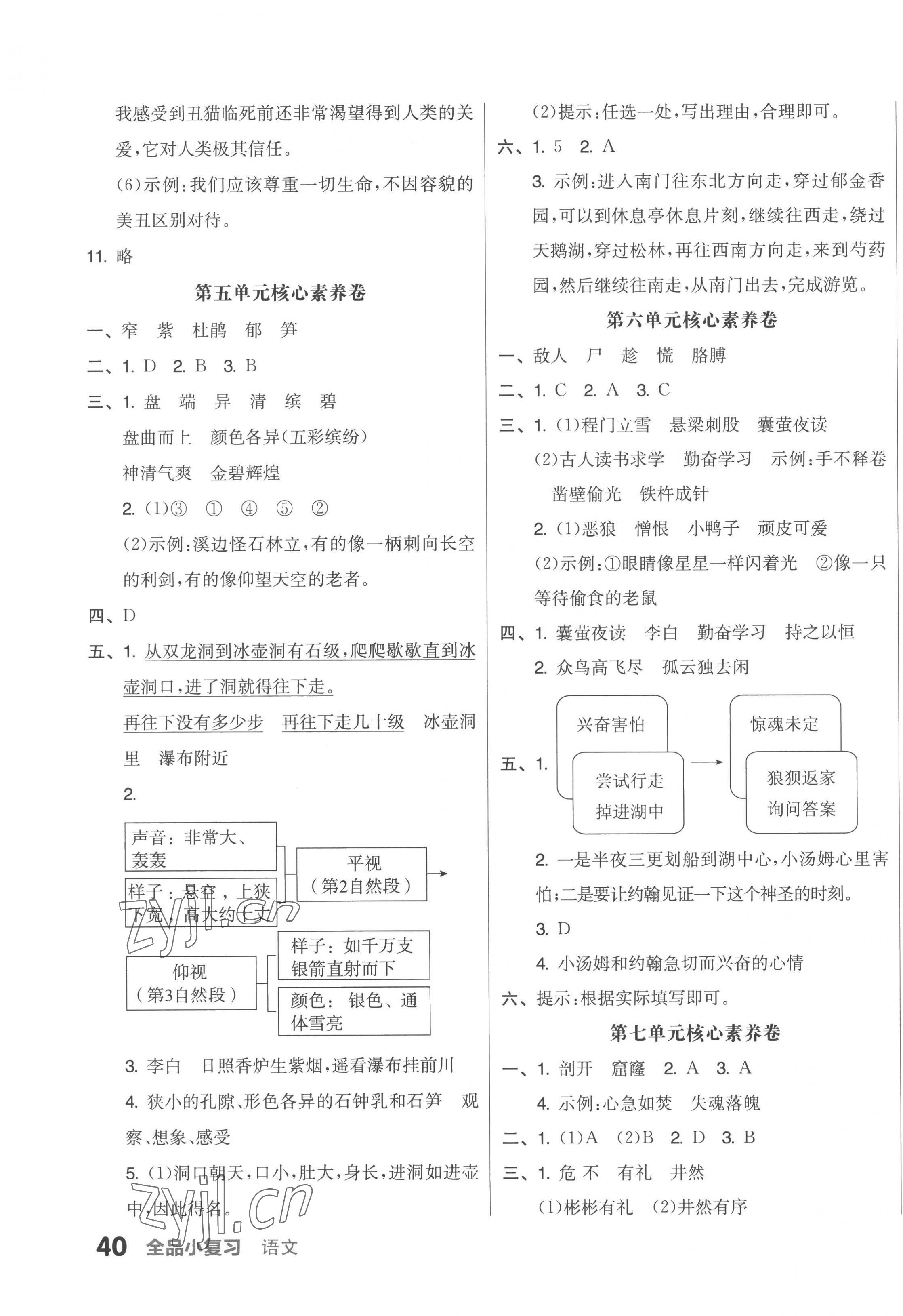 2023年全品小复习四年级语文下册人教版 第3页