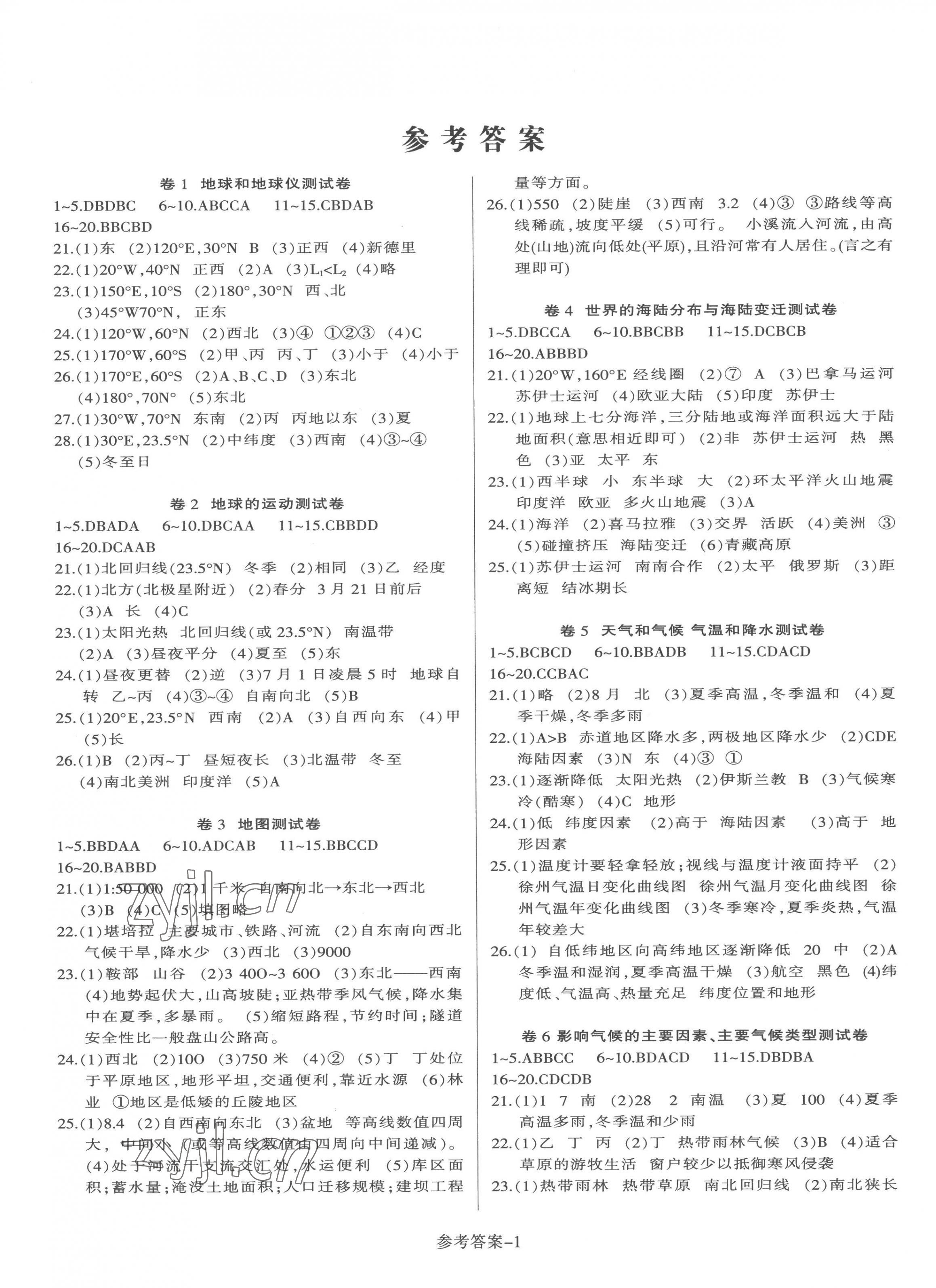 2023年沖刺中考專題測試地理徐州專版 第1頁
