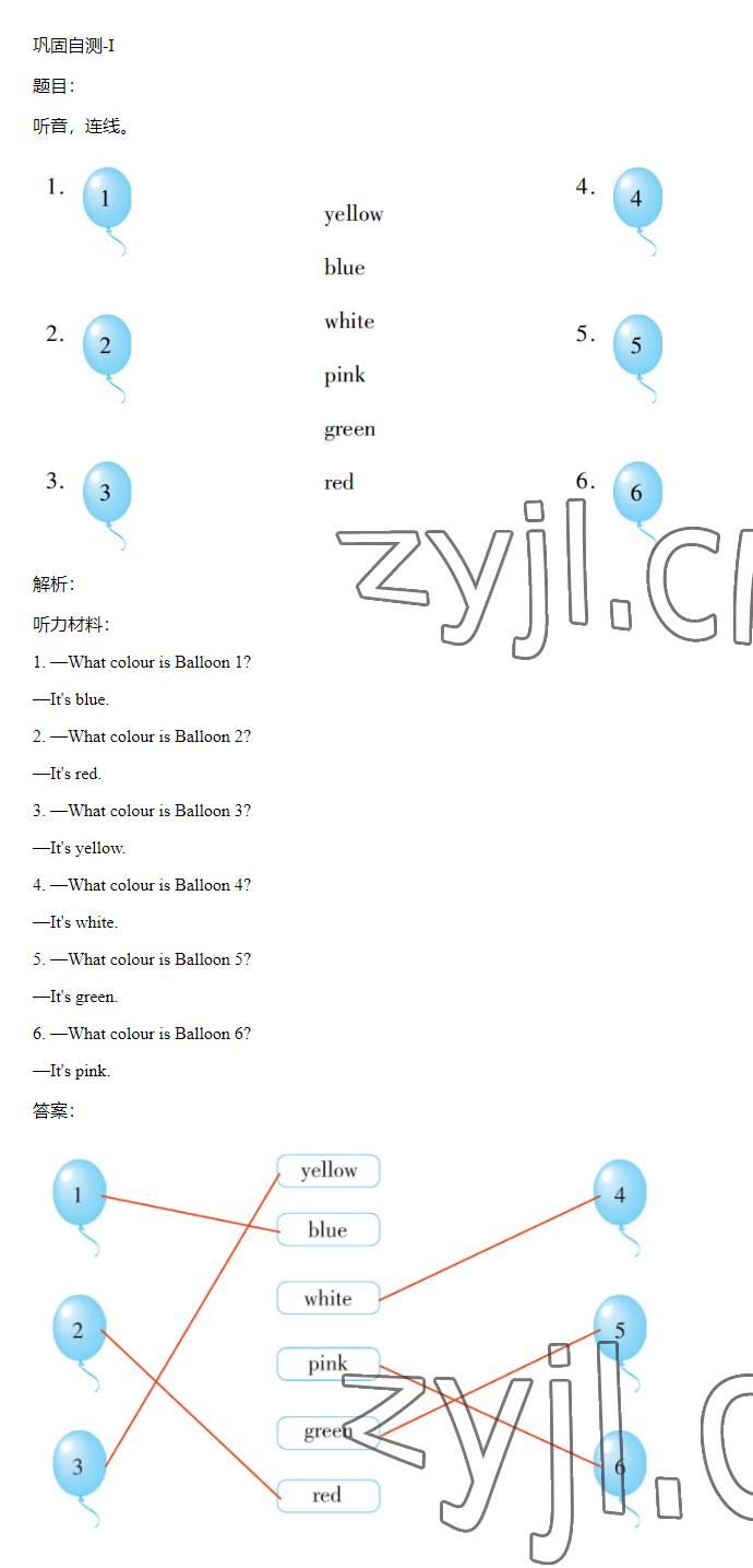 2023年同步實踐評價課程基礎(chǔ)訓(xùn)練三年級英語下冊湘少版 參考答案第21頁