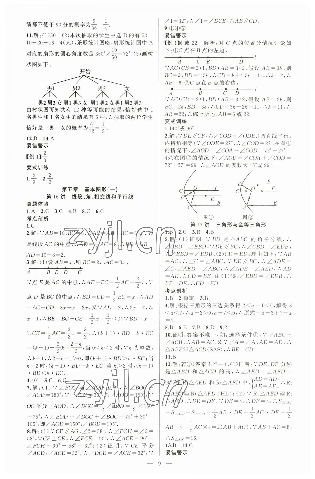 2023年金华中考名师面对面中考满分策略数学 第9页