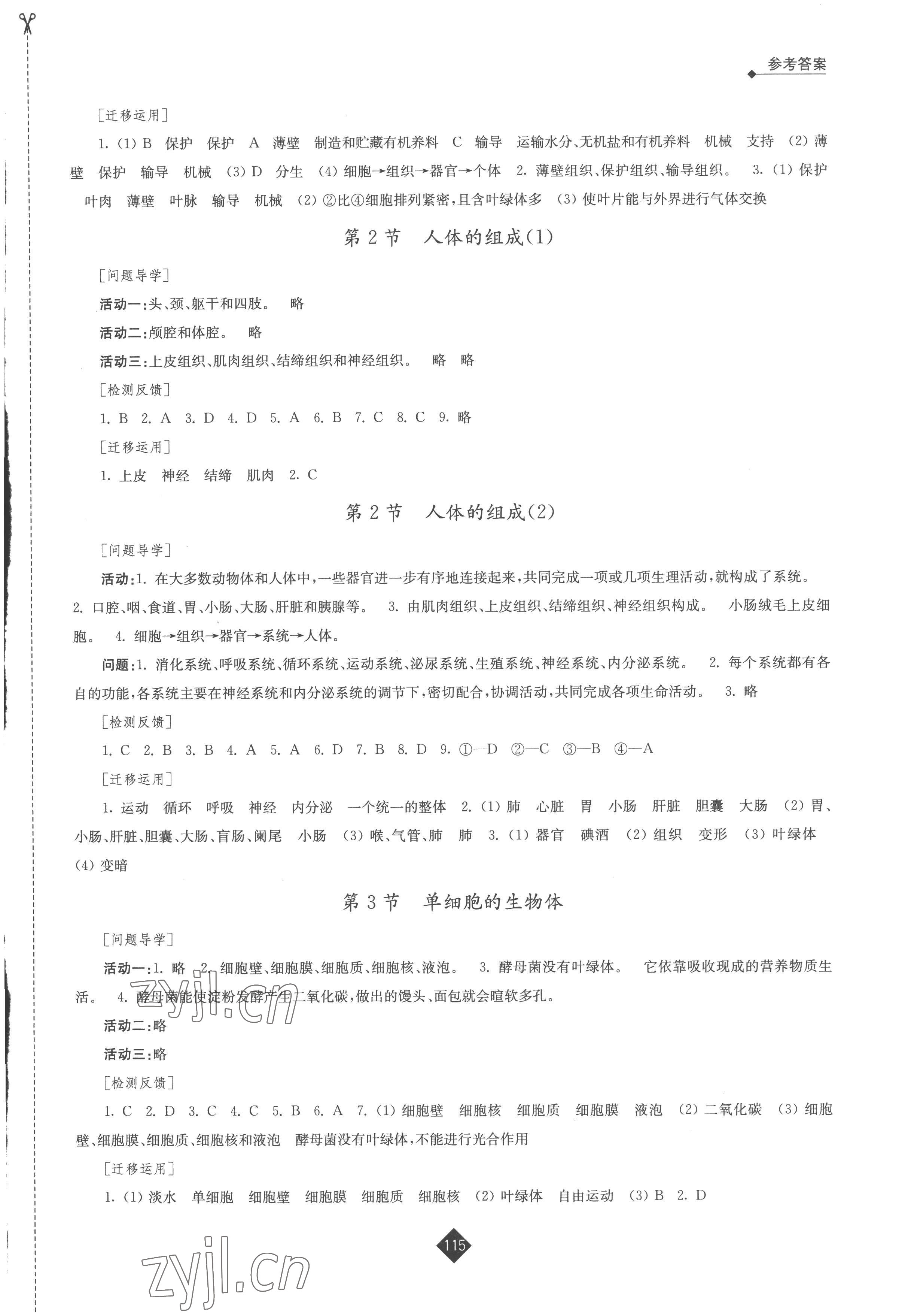 2023年伴你学七年级生物下册苏科版 第3页