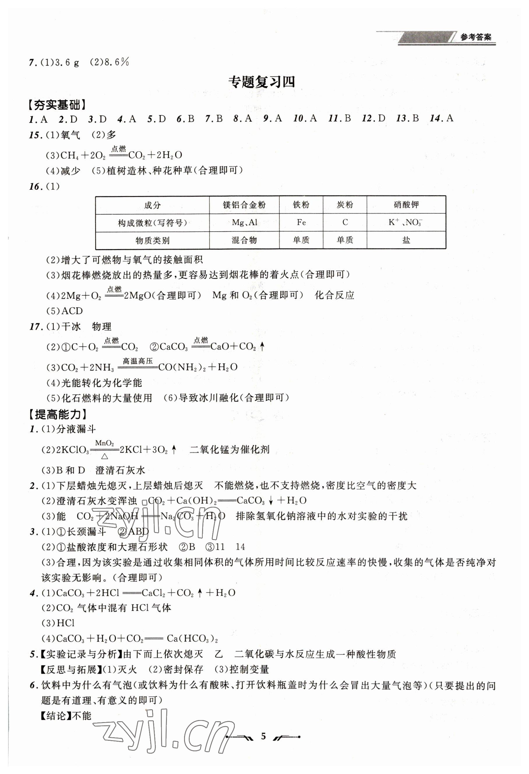 2023年中考全程復習訓練化學大連專版 第5頁