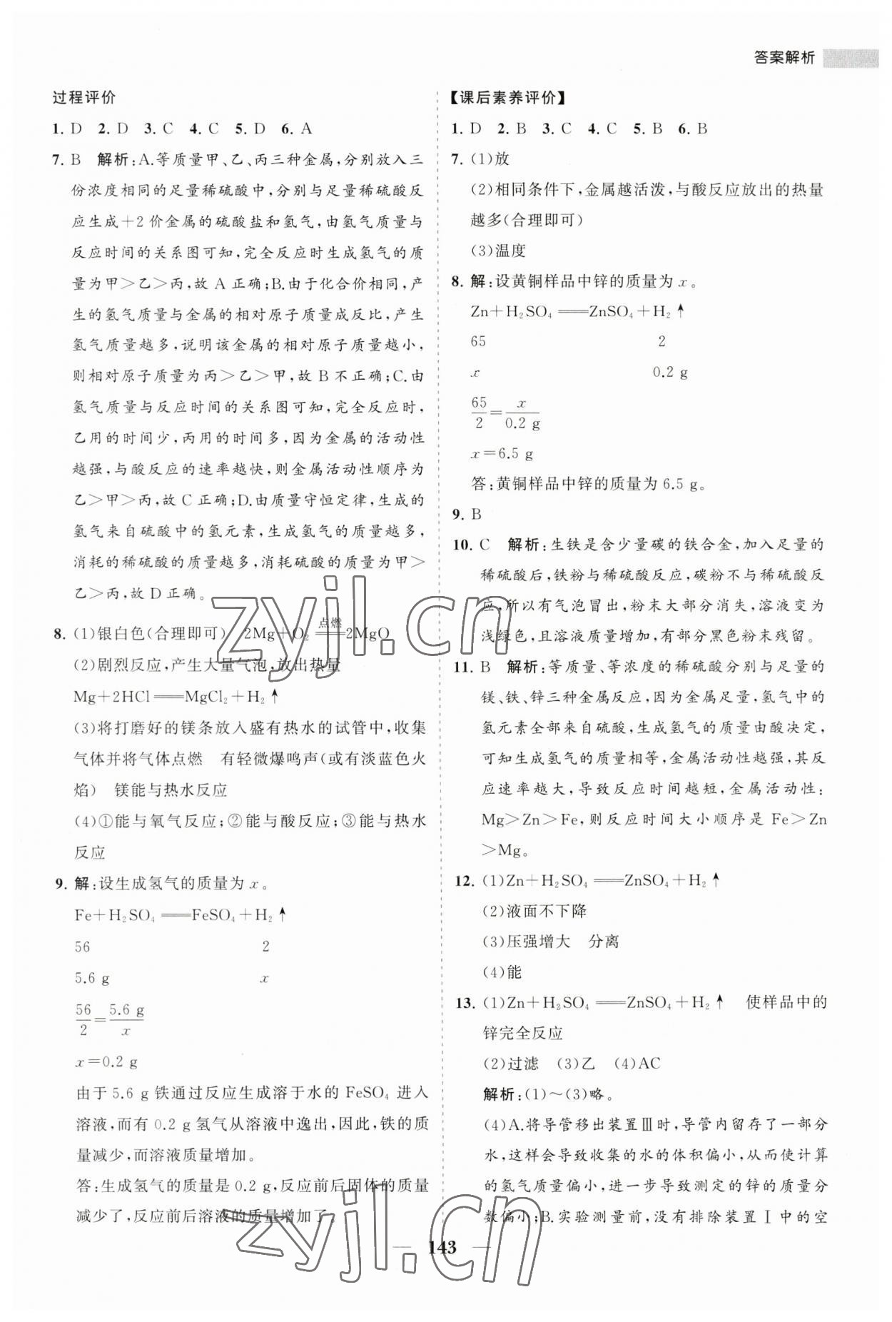 2023年新課程同步練習冊九年級化學下冊人教版 第3頁