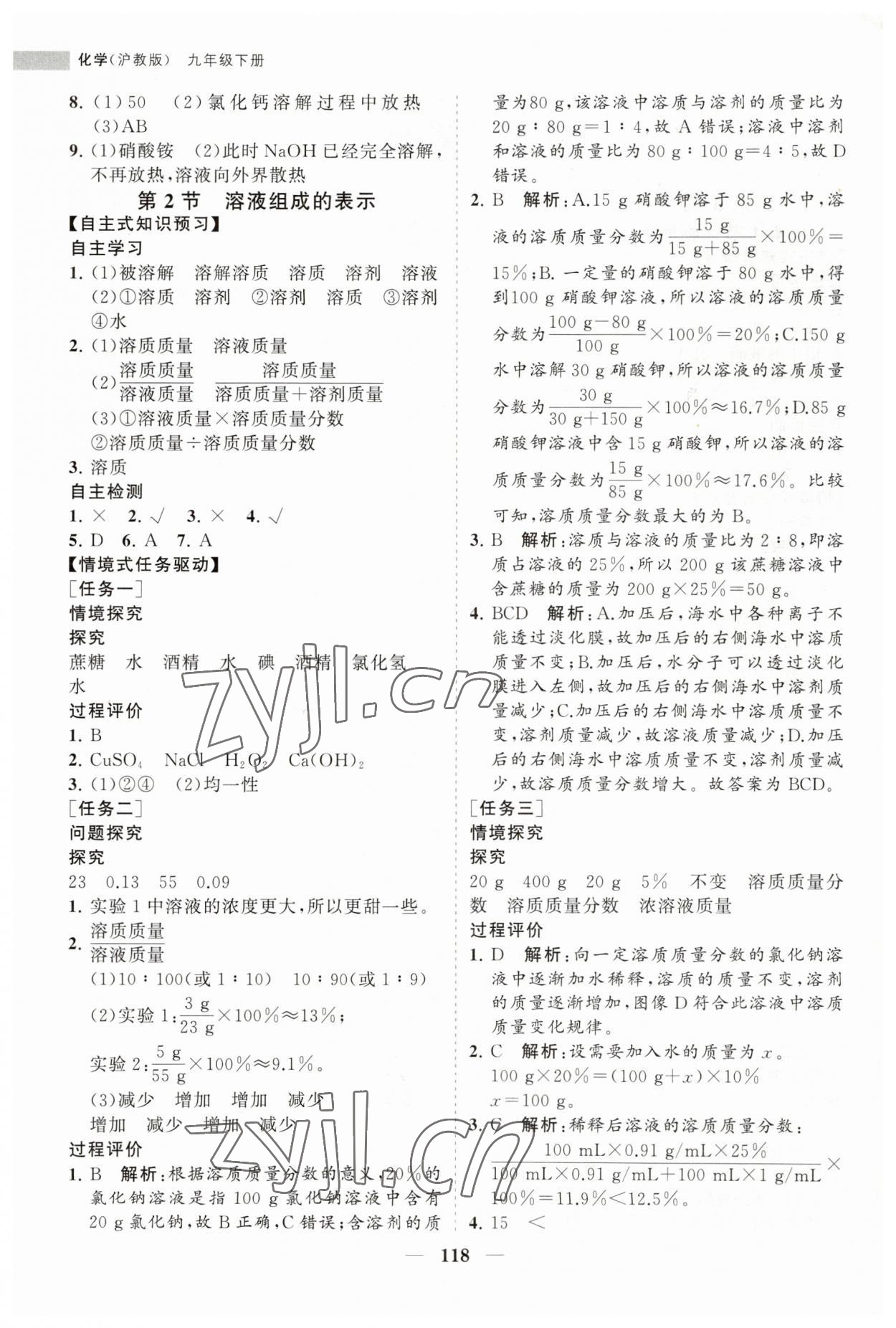 2023年新課程同步練習(xí)冊九年級(jí)化學(xué)下冊滬教版 第2頁