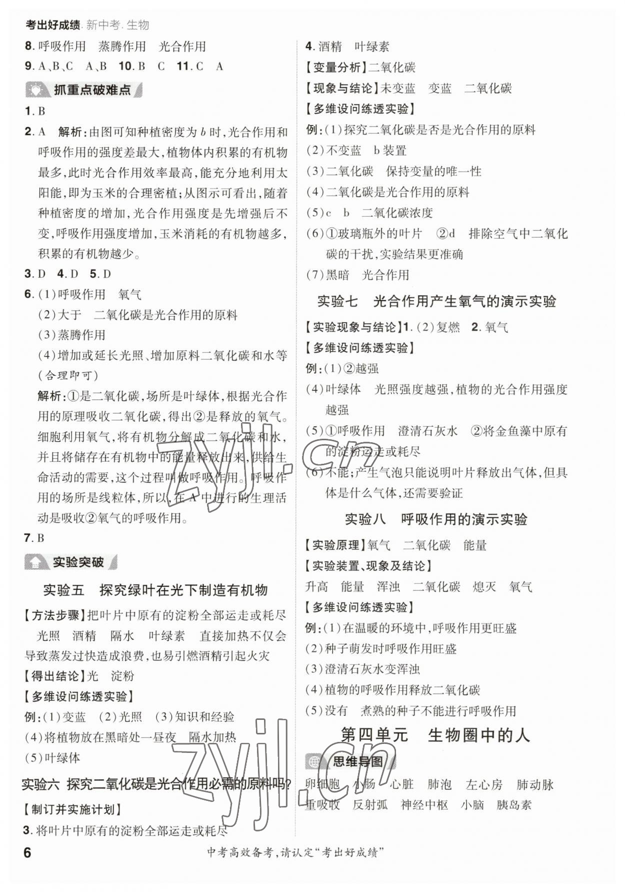 2023年考出好成績中考總復習生物 第6頁