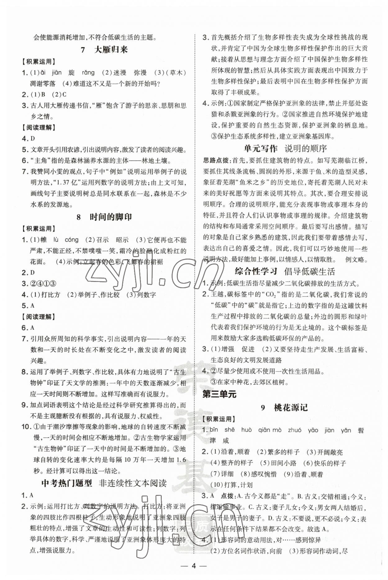 2023年點撥訓(xùn)練八年級語文下冊人教版安徽專版 第4頁