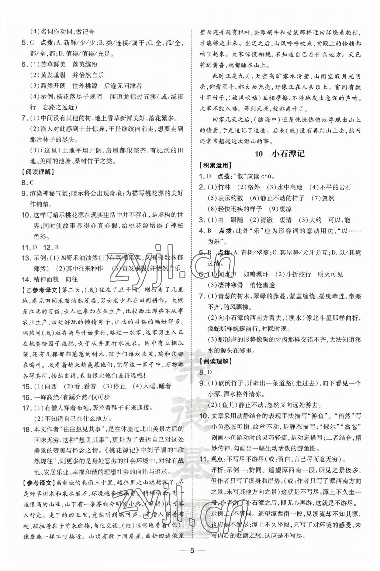 2023年點撥訓練八年級語文下冊人教版安徽專版 第5頁