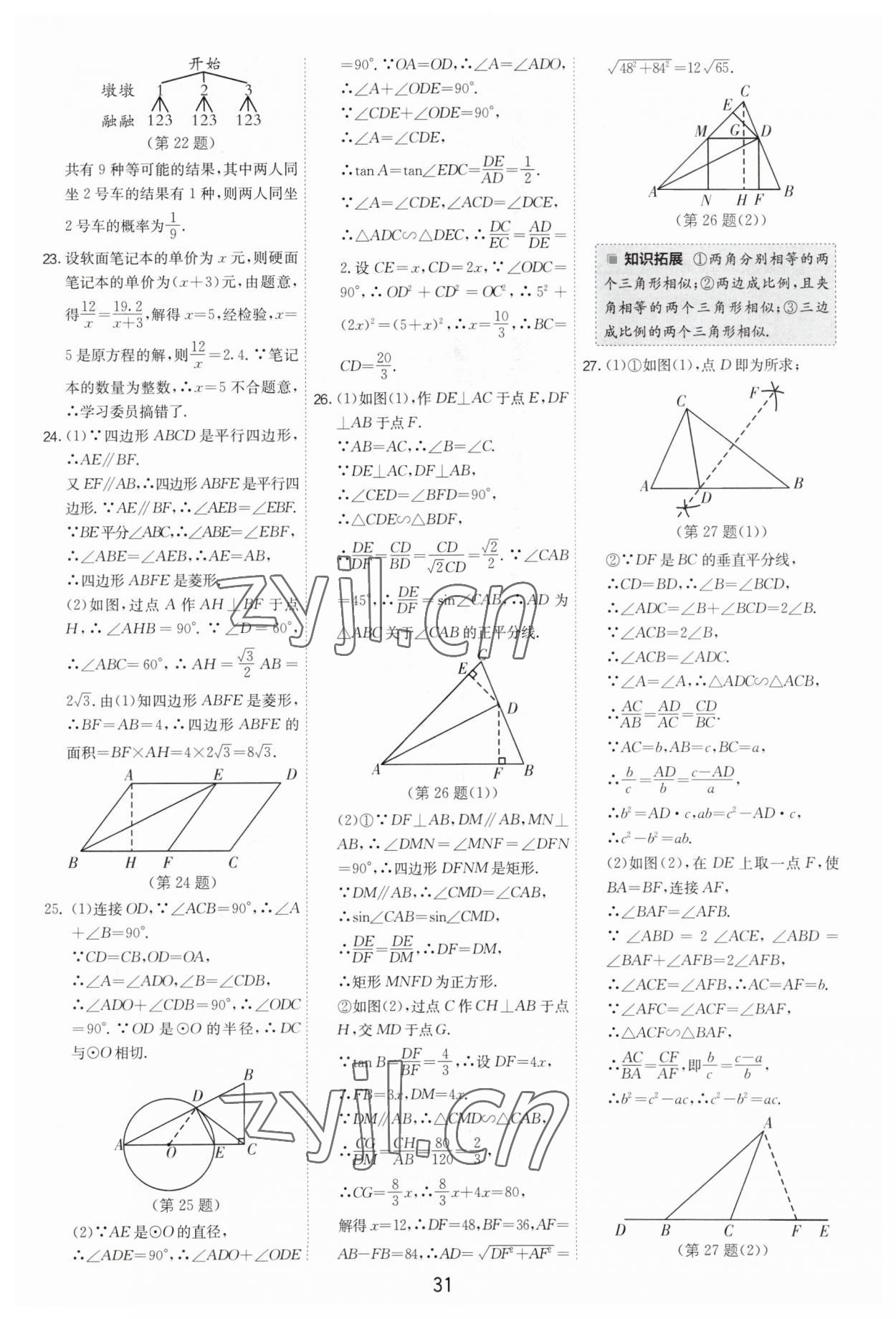 2023年制勝金卷數(shù)學(xué)中考 第31頁(yè)