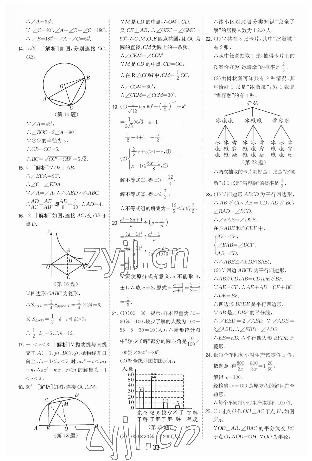 2023年制勝金卷數(shù)學中考 第33頁
