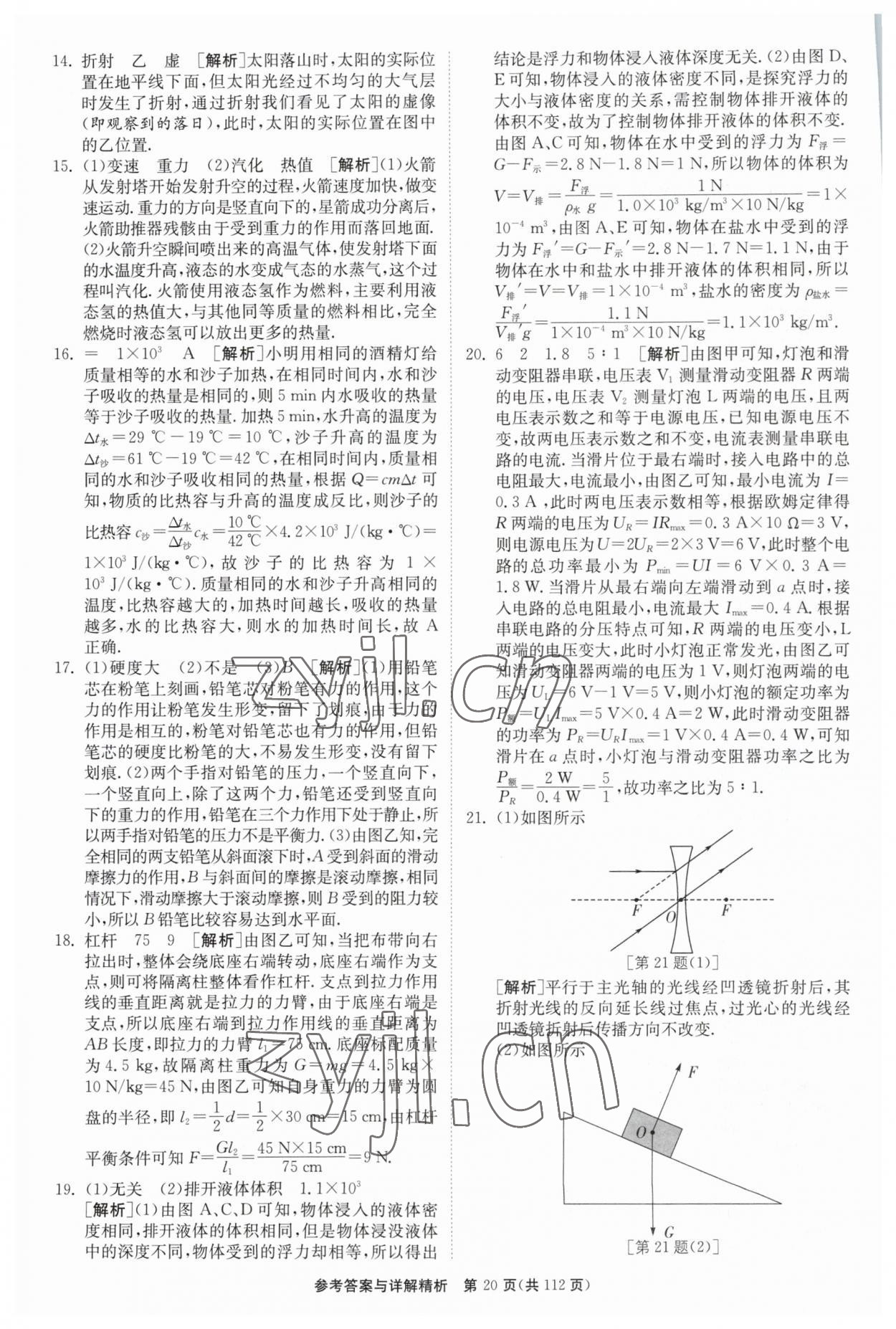 2023年中考復(fù)習(xí)制勝金卷物理揚州專版 第20頁